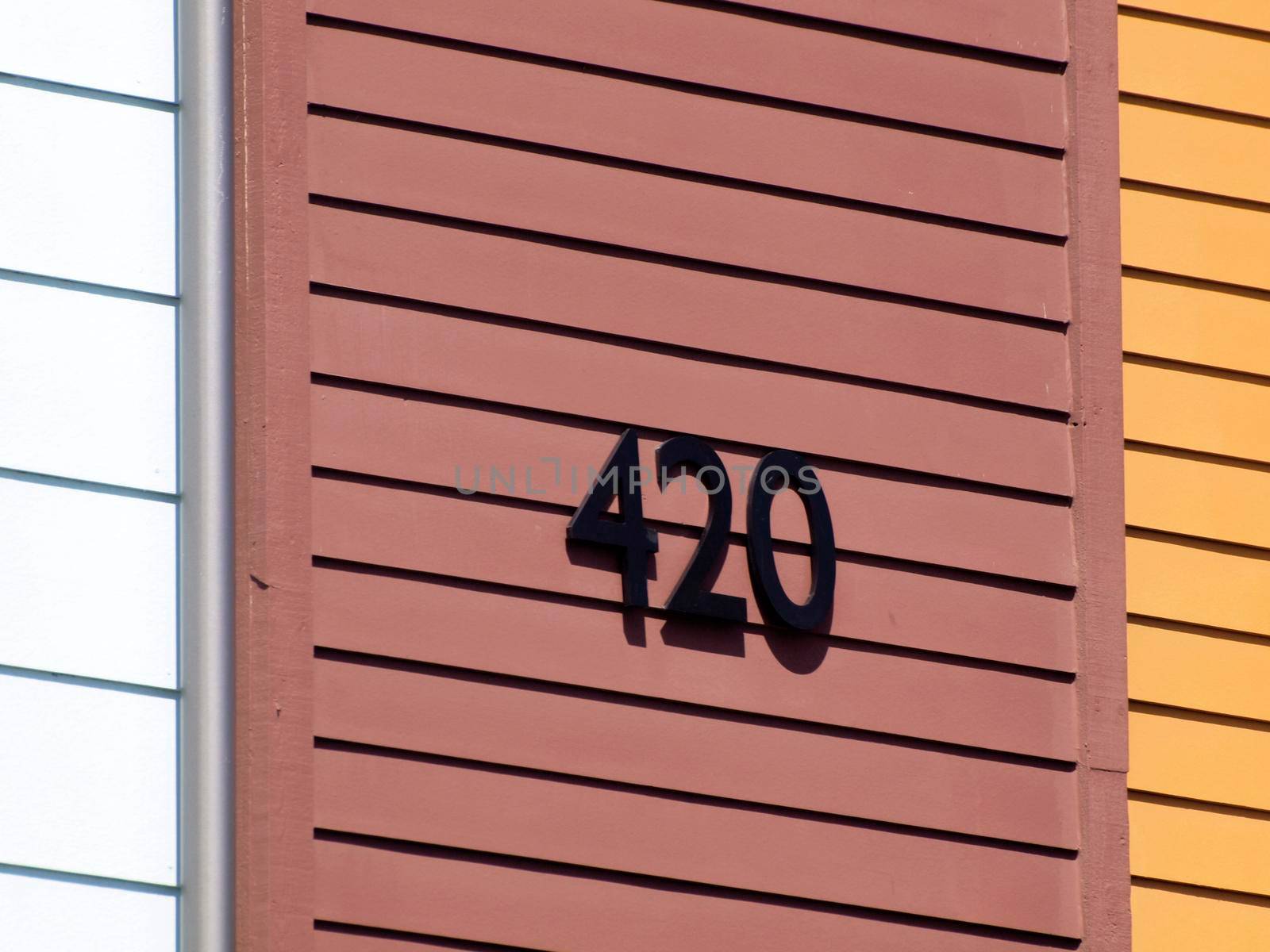 420 Numbers on side of Building in San Francisco, California.