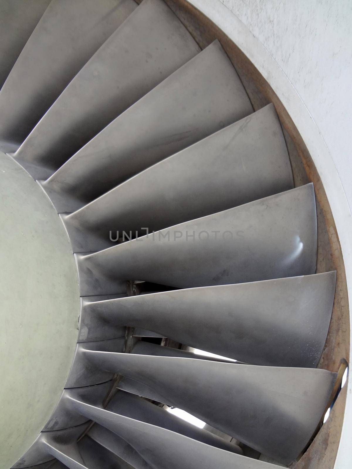 Close up of turbine and fan blades of a fighter jet engine by EricGBVD