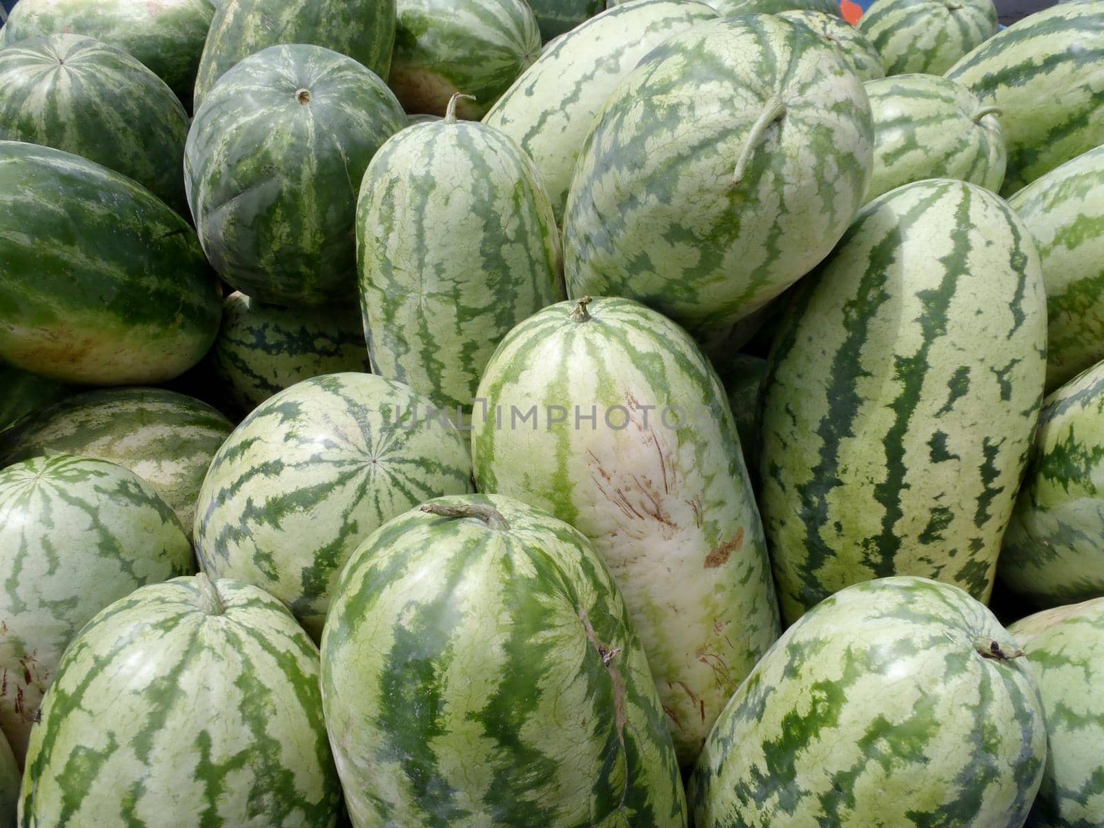 Pile of Watermelon on display.