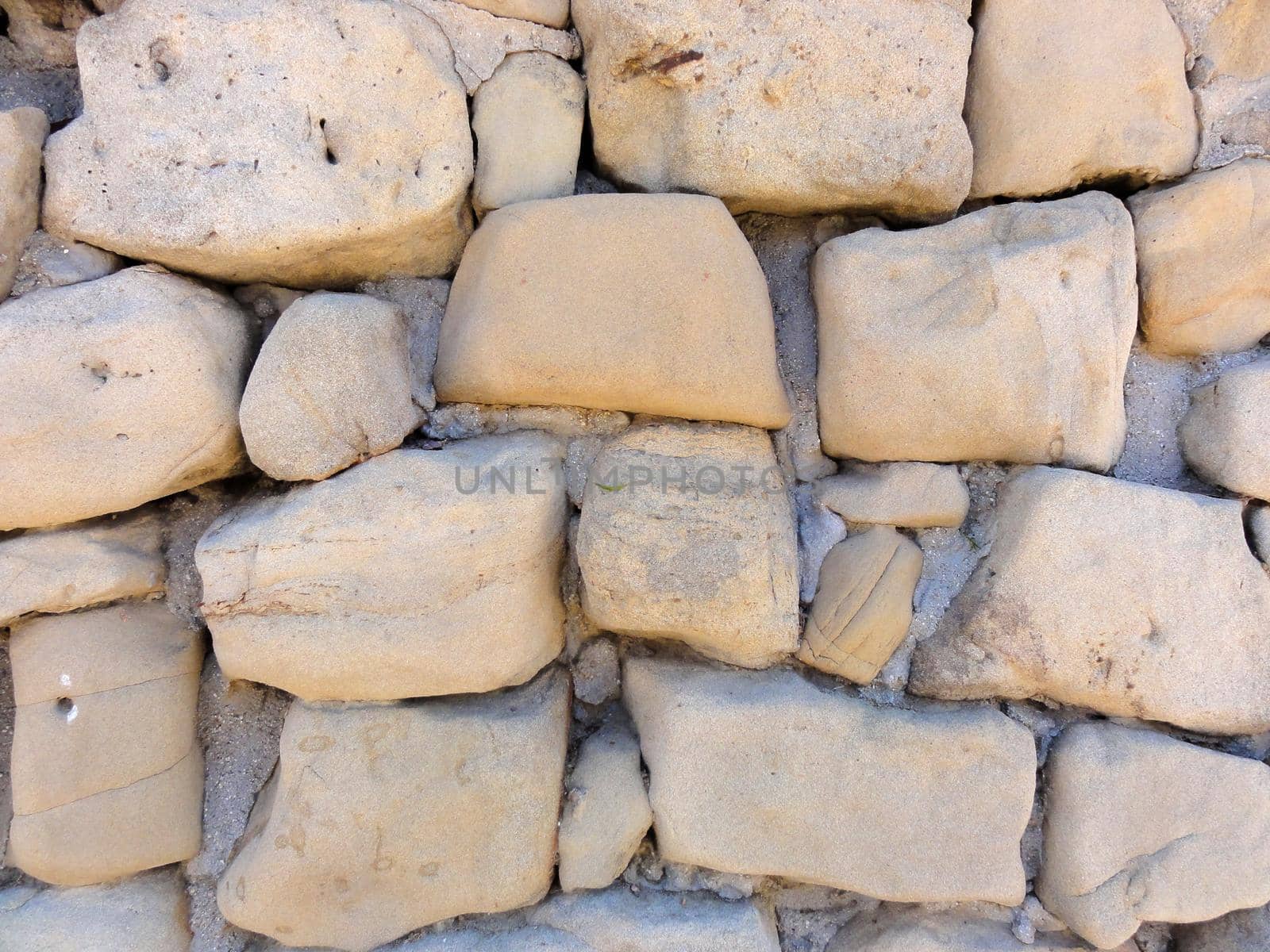 Behigh Stone Wall in Santa Barbara, California.