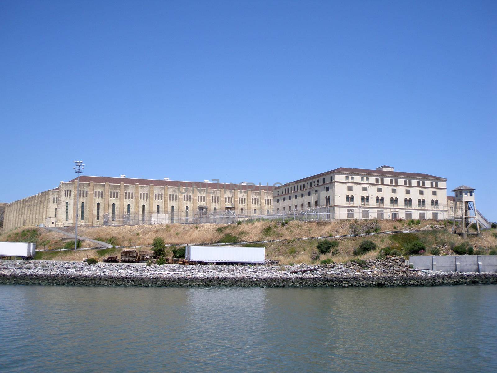 San Quentin State Prison California taken from a passing ferry.