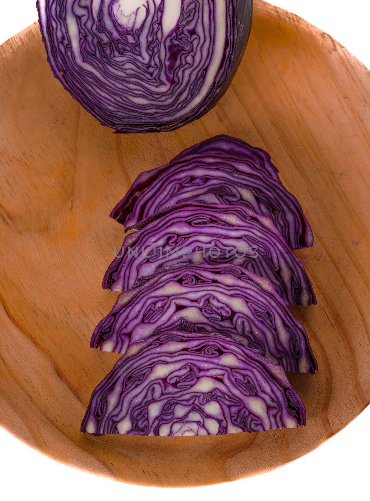 purple cabbage or red cabbage isolated on white background