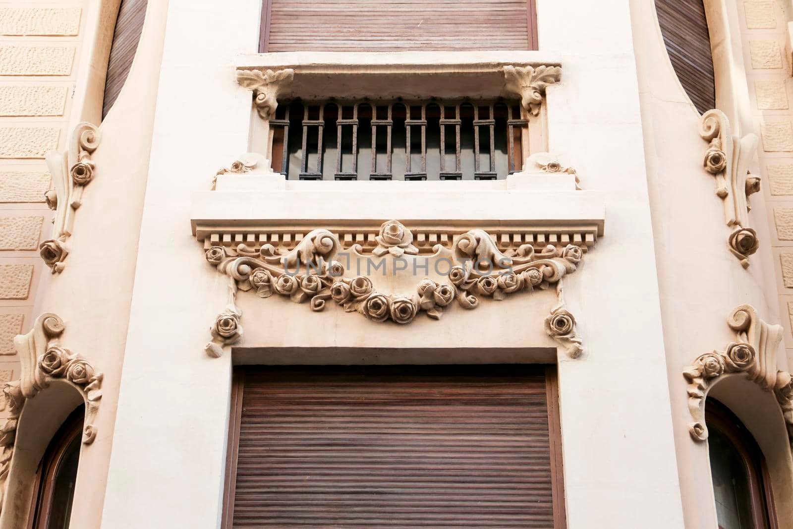 Beautiful Modernist House facade in the center of town in Cartagena city