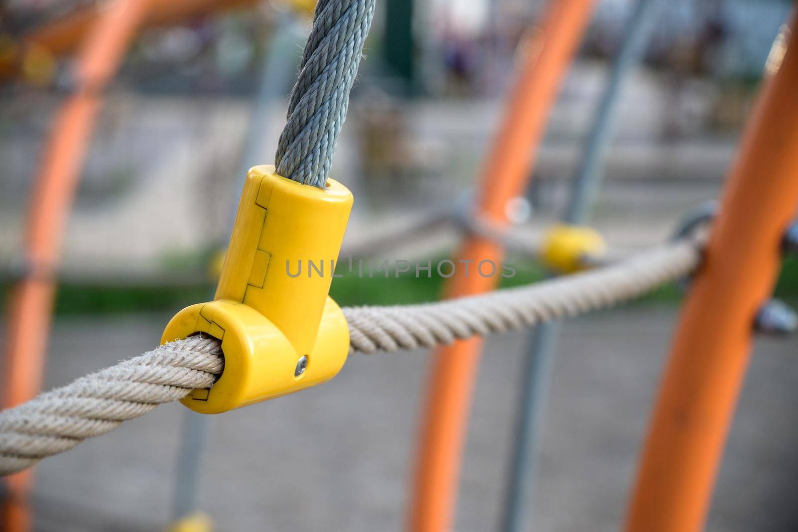 Technical design of the playground decoration. Close-up of the mountings.