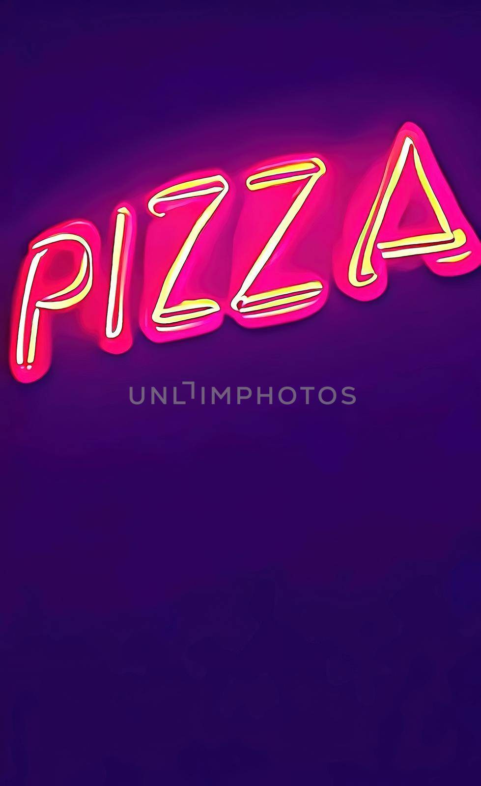 colorful neon light sign for pizza restaurant by yilmazsavaskandag