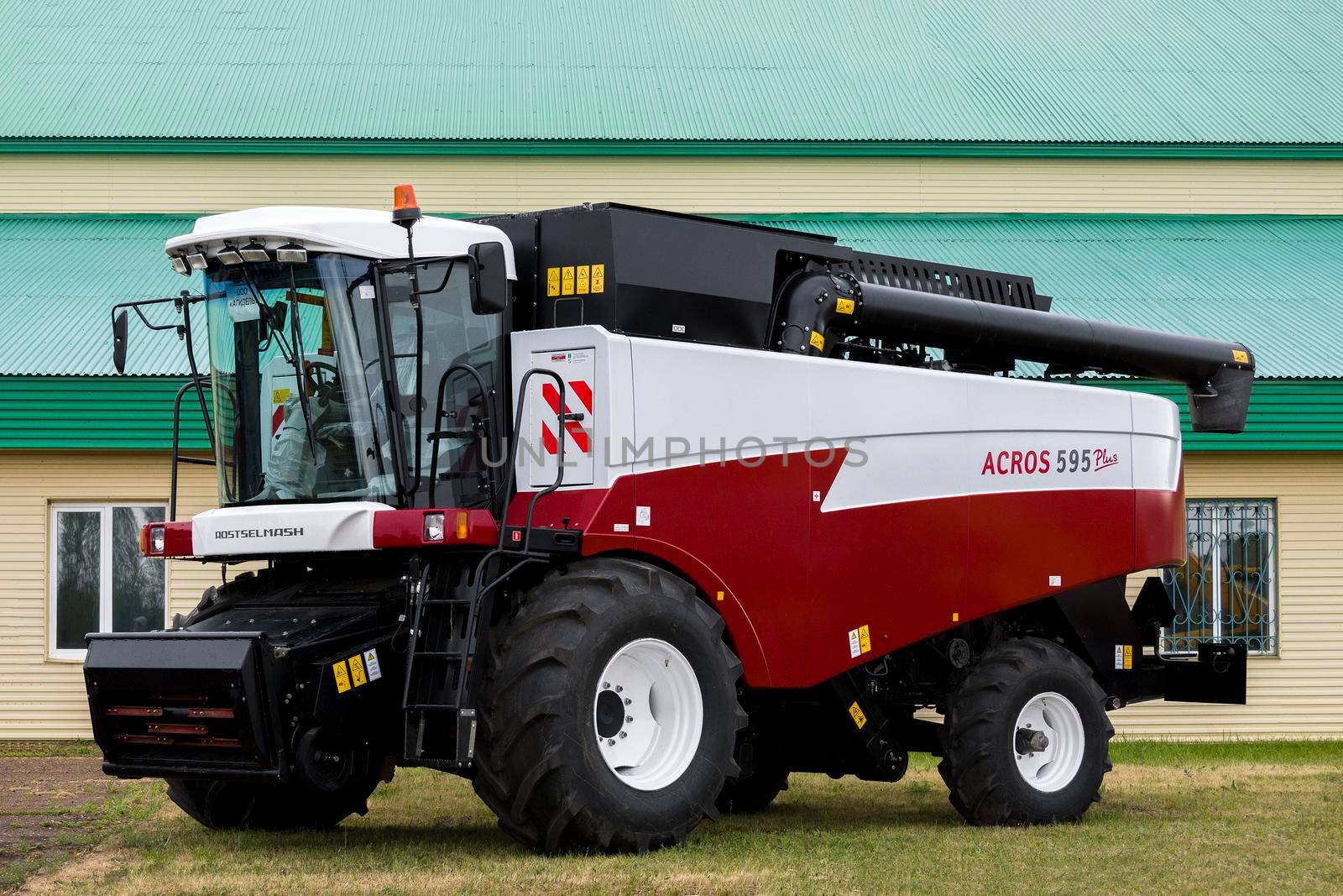 Powerful harvester brand Rostselmash, Bashkortostan, Russia - 19 June, 2022. by Essffes