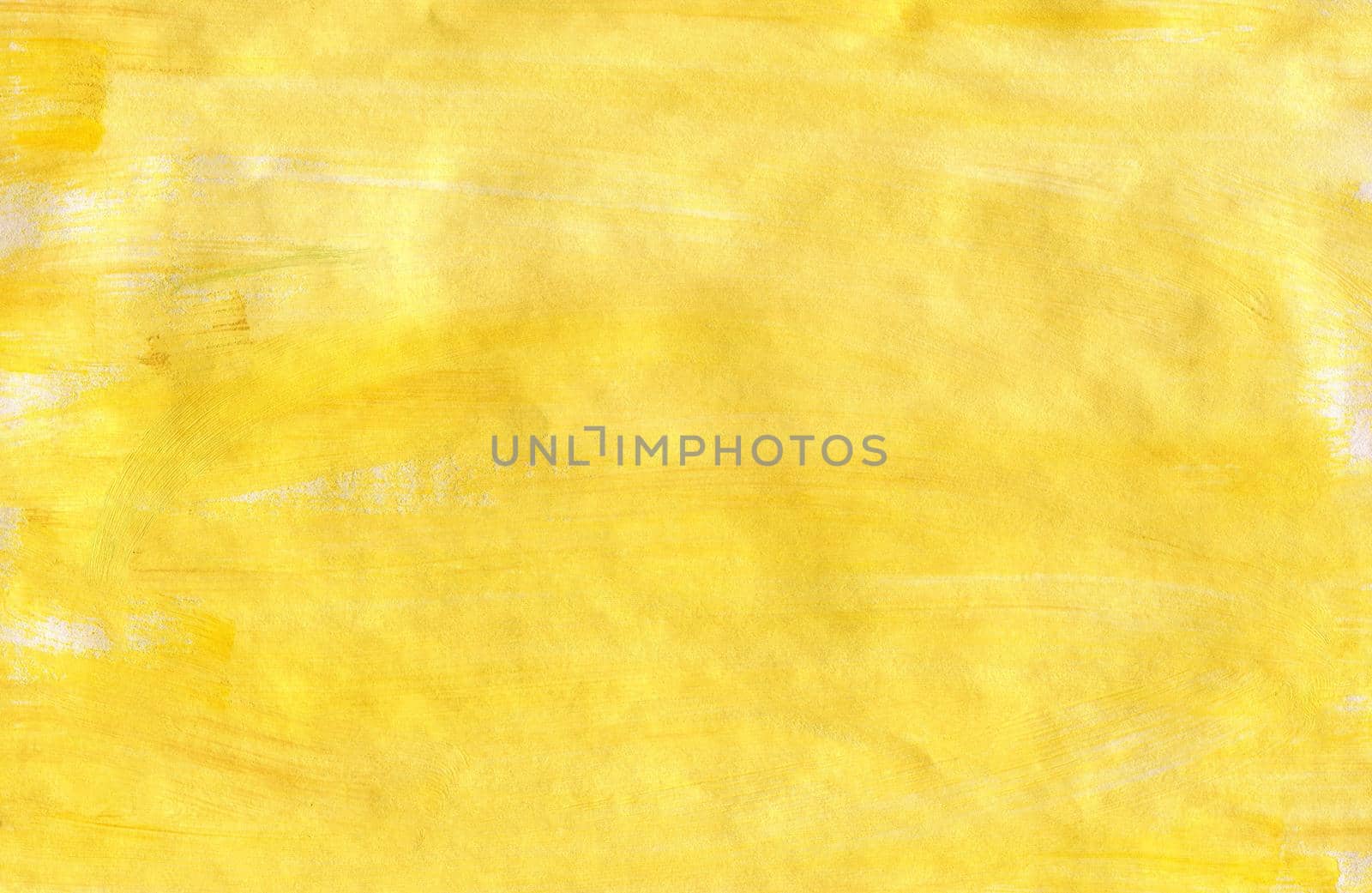 Hand-drawn gouache Yellow abstract background. Texture of brush strokes. by Rina_Dozornaya