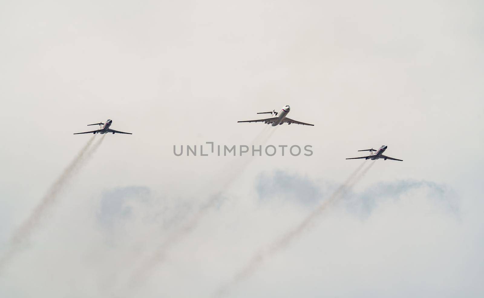 Russia, St. Petersburg, 28 July 2022: Military aircraft and helicopters of the air force fly on the city at the celebration of the Day of the Navy, amphibious and transport aircraft, anti-submarine. High quality photo