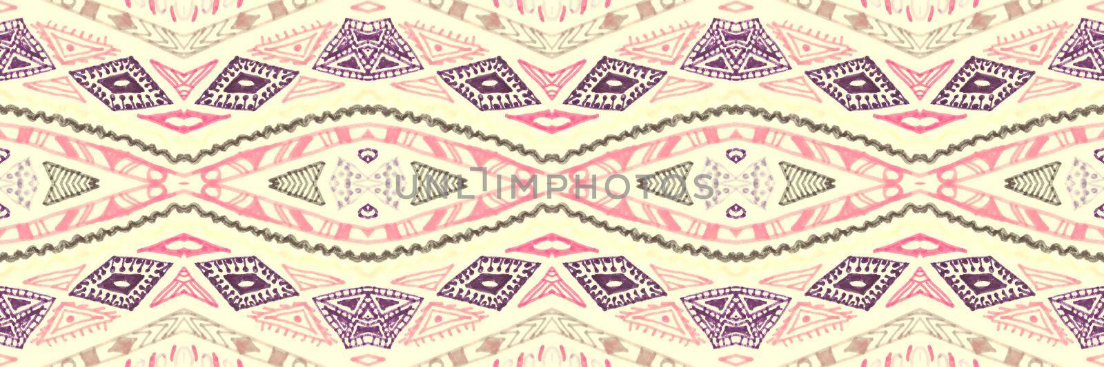 Seamless ethnic background. Geometric aztec pattern. by YASNARADA