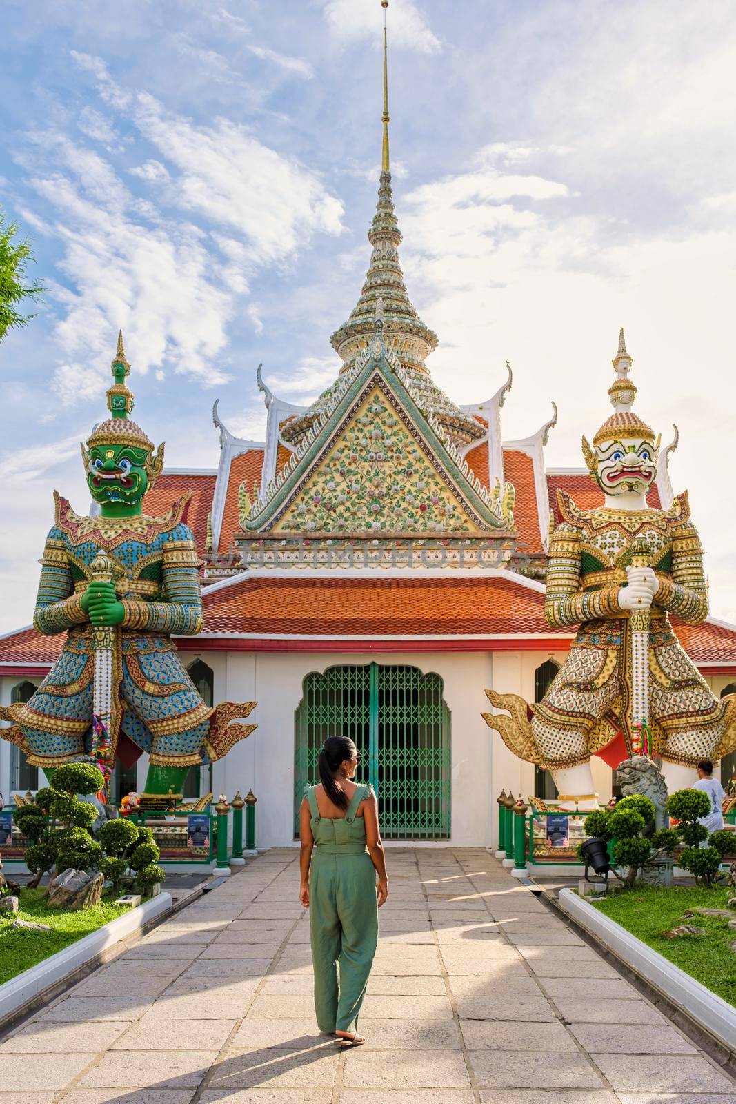 Wat Arun temple Bangkok Thailand, Temple of Dawn, Buddhist temple alongside Chao Phraya River by fokkebok