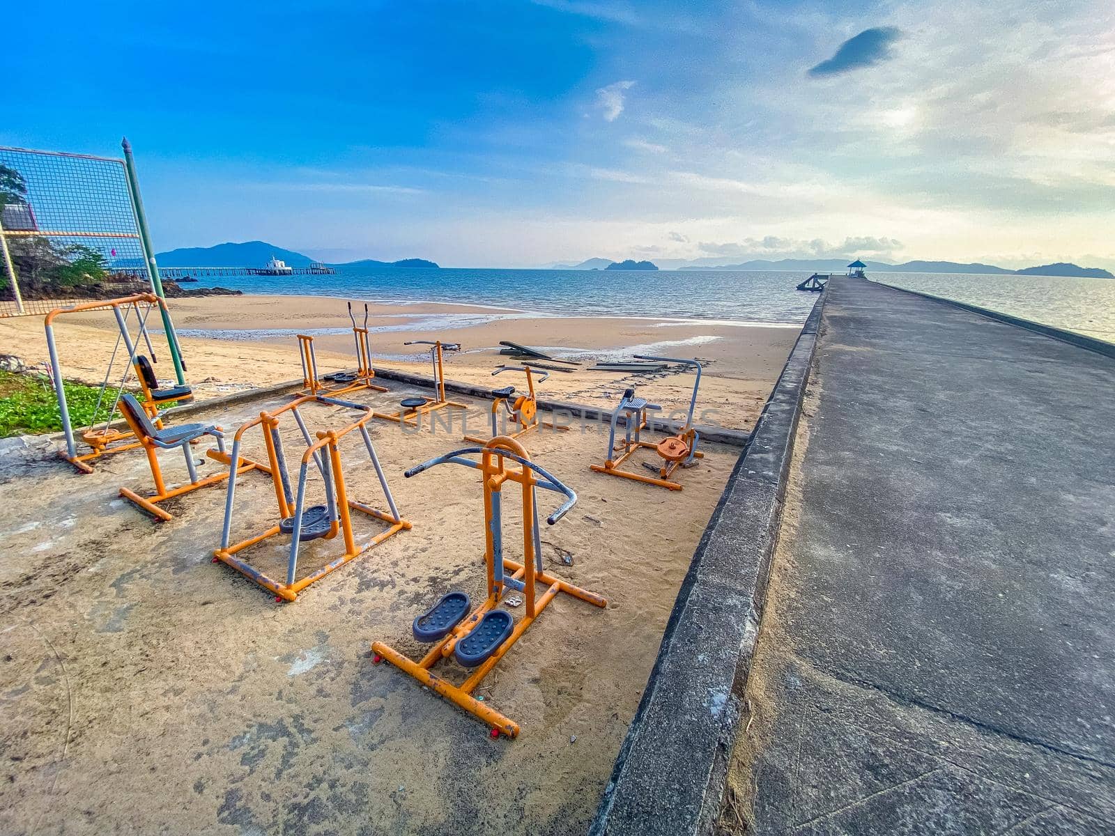 Gym on the beach at Koh Phayam in Ranong, Thailand by worldpitou