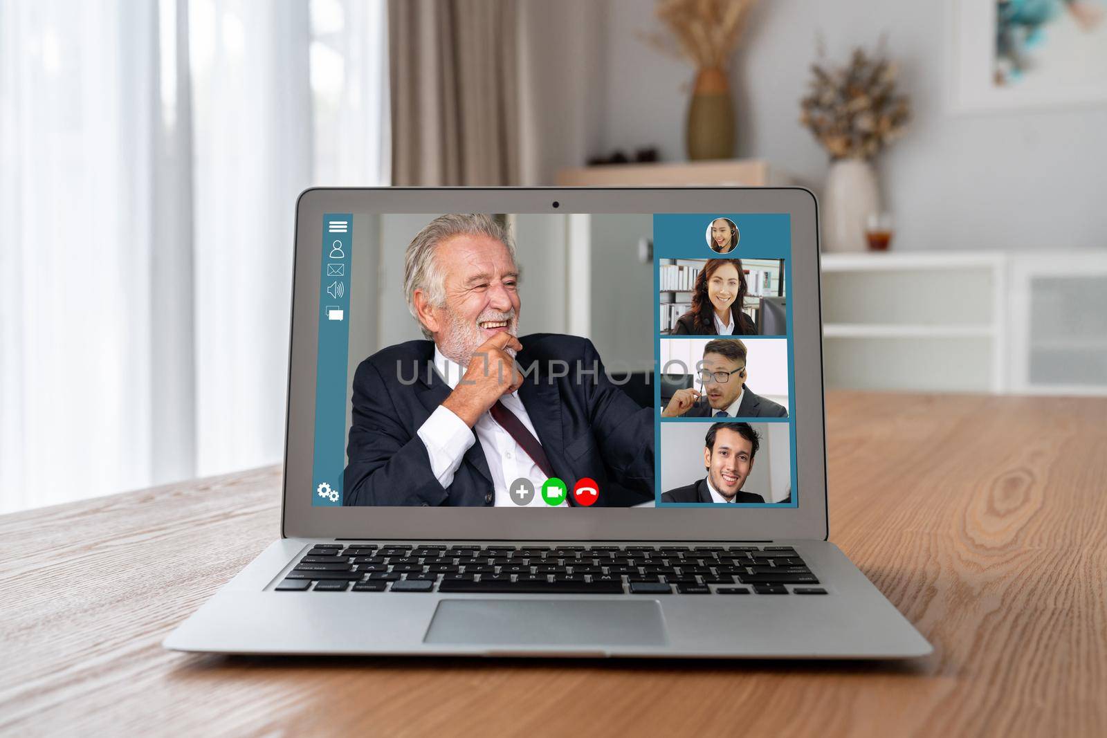 Business people on video conference for modish virtual group meeting of corprate business office workers