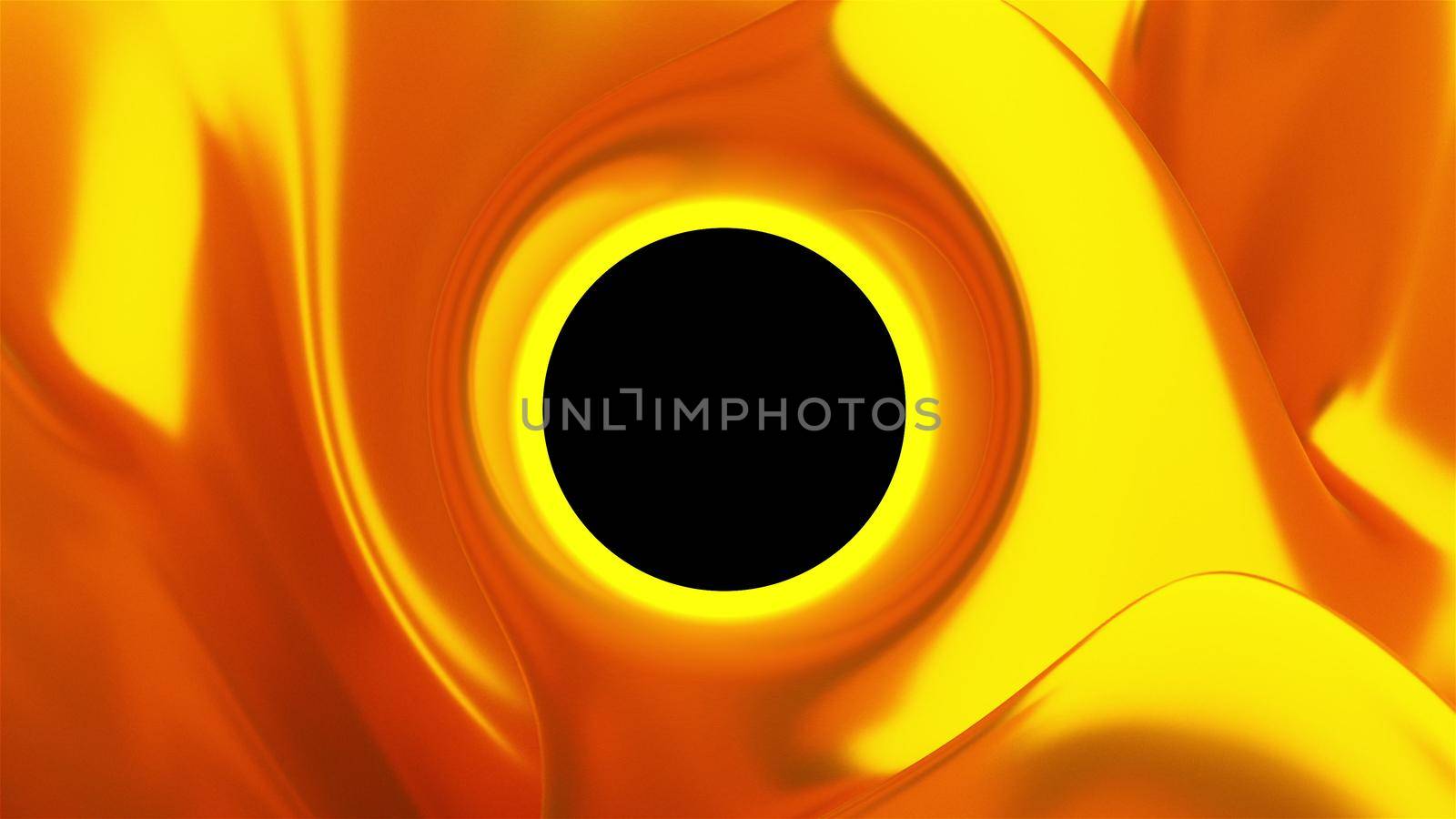 Black hole with gold backdrop by nolimit046