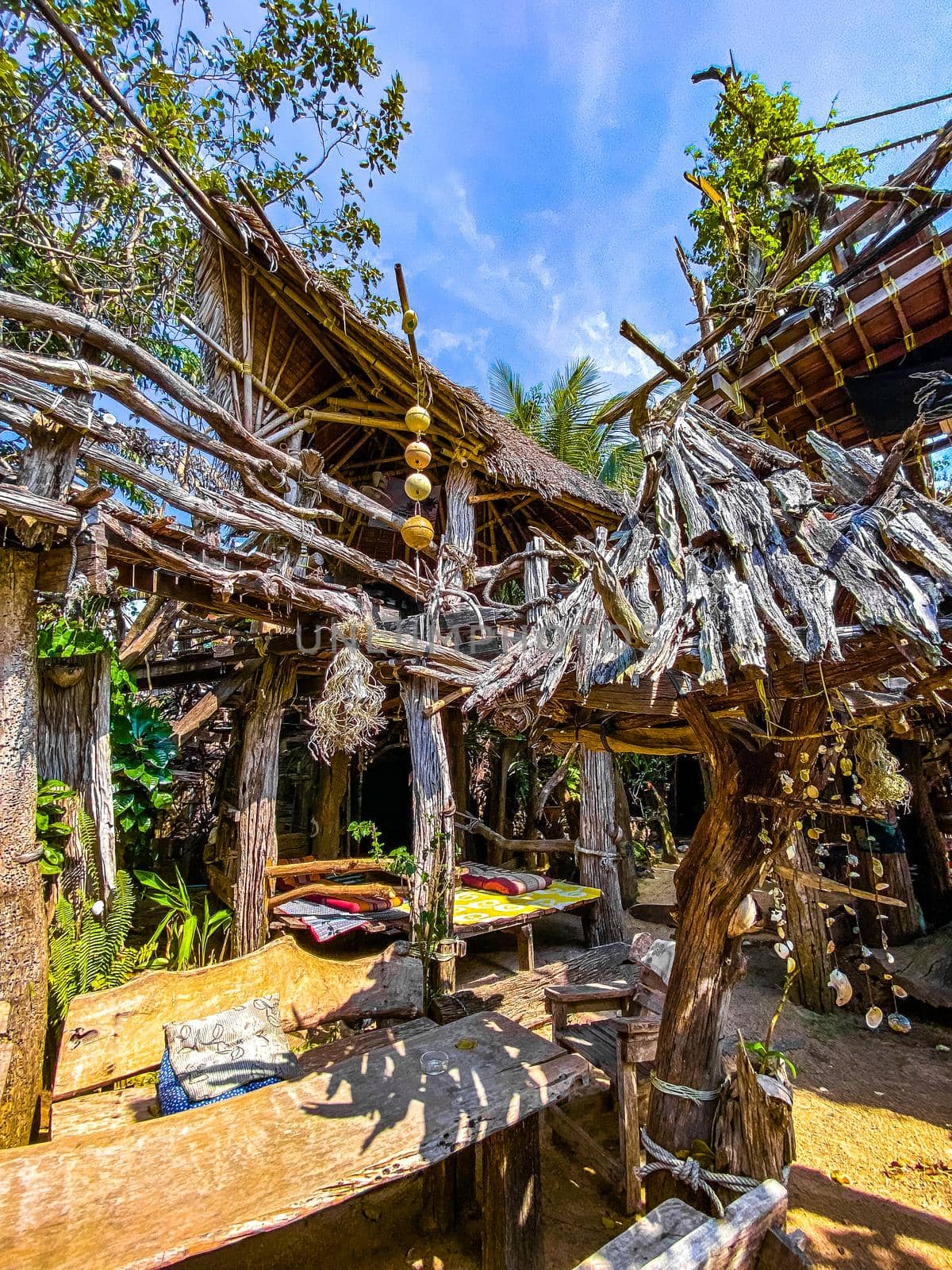 Old wooden pirate boat on the beach in Koh Phayam, Ranong, Thailand, south east asia