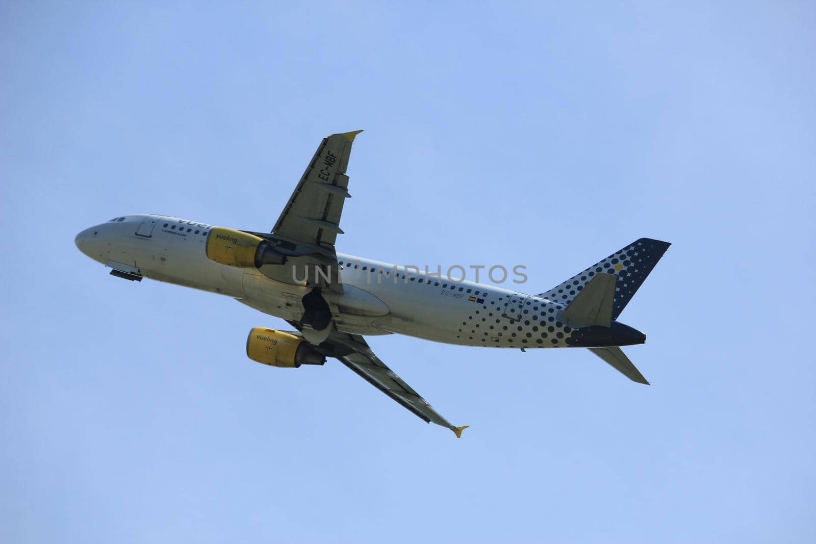 Amsterdam the Netherlands - July, 9th 2017: EC-MBF Vueling Airbus A320 by studioportosabbia