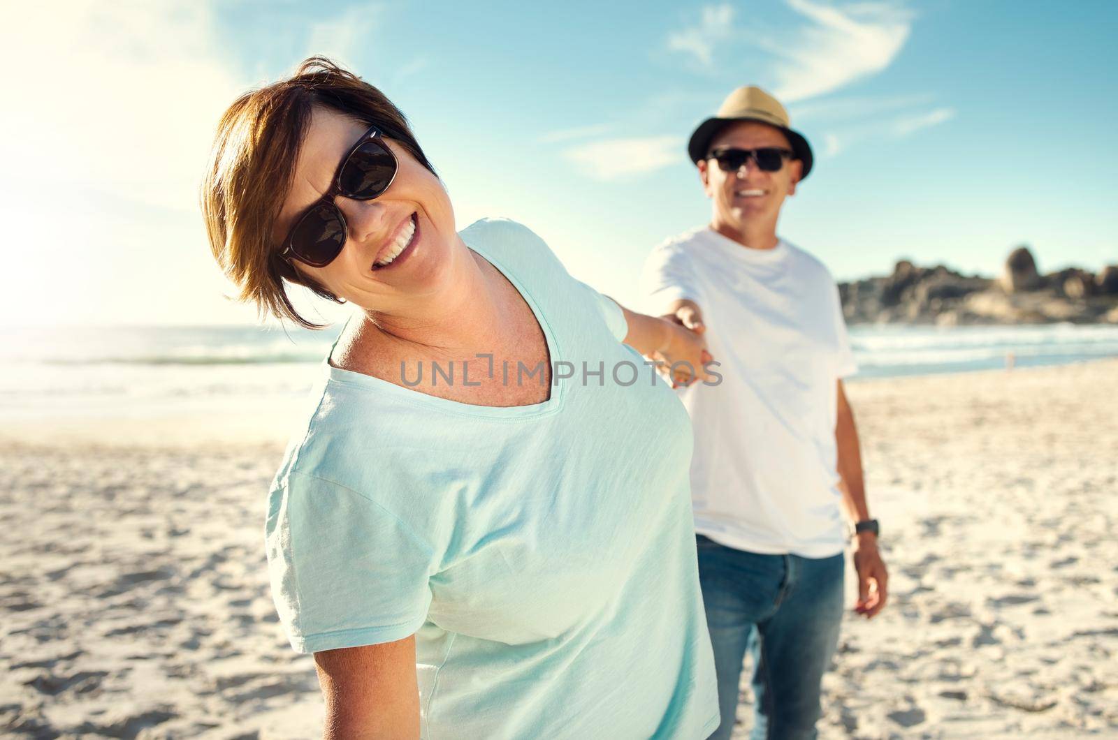 Theres nothing like a day at the beach. a mature couple spending the day at the beach