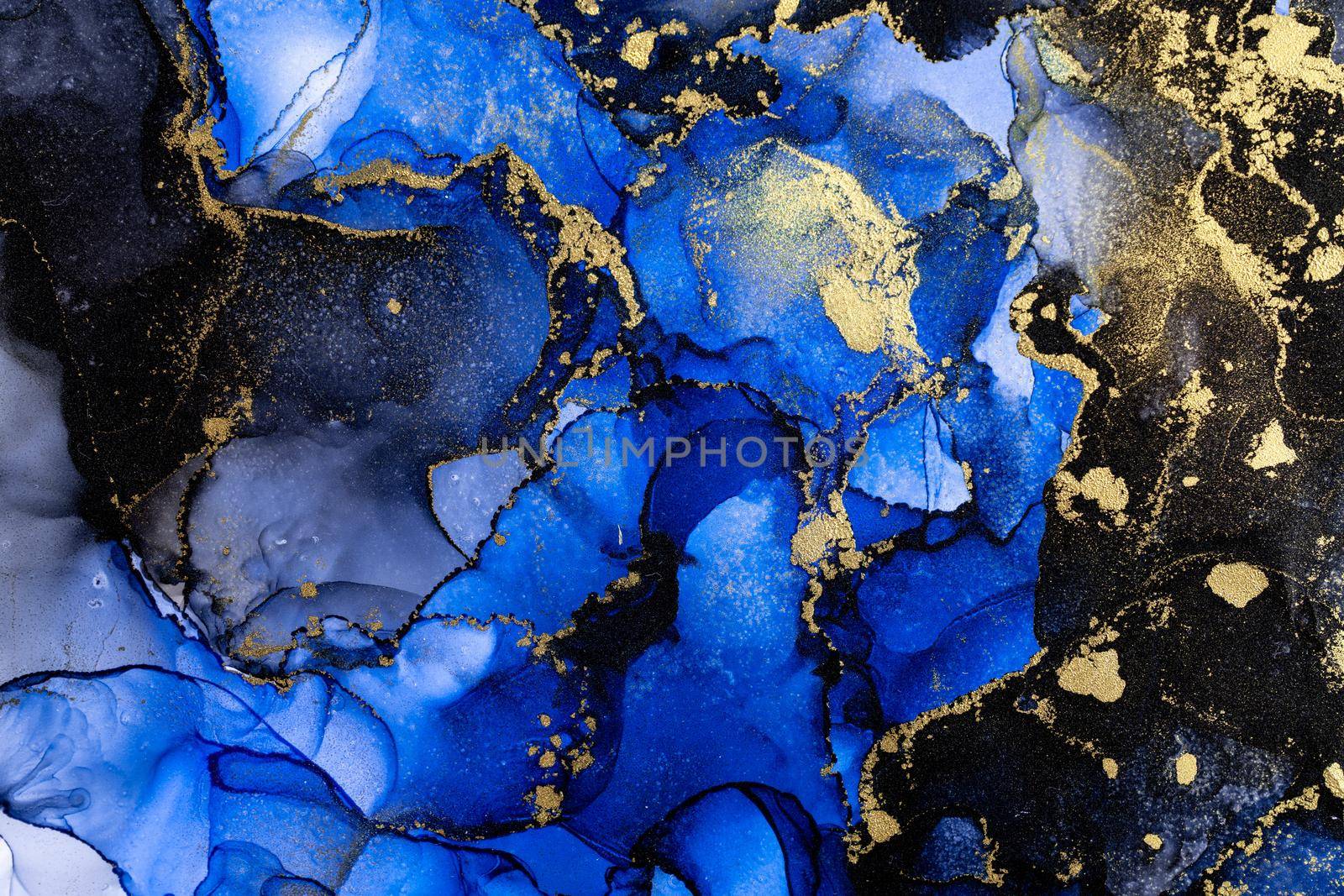 Marble ink abstract art from exquisite original painting for abstract background by biancoblue