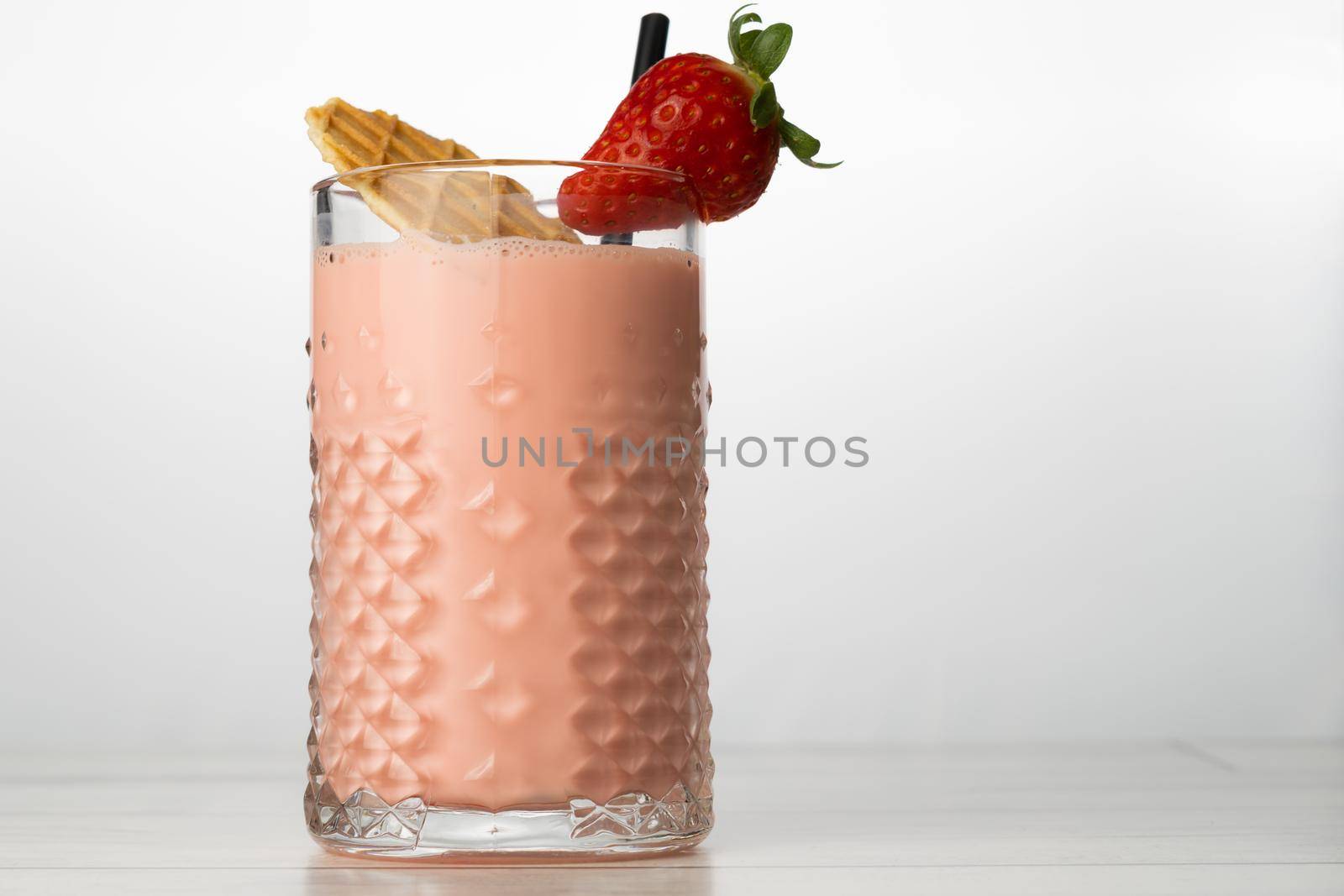 strawberry smoothie with natural fruit by joseantona