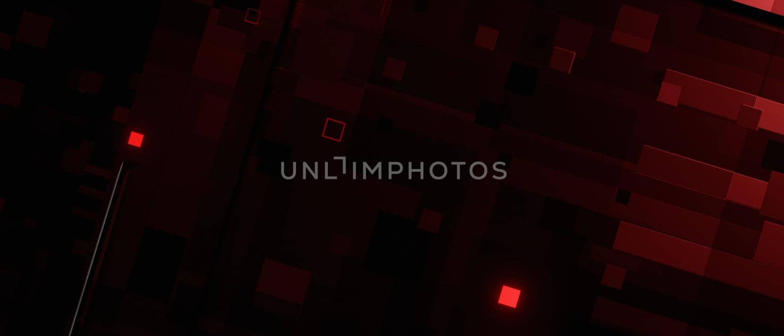 3d Geometric block red abstract banner design background 3d render by yay_lmrb