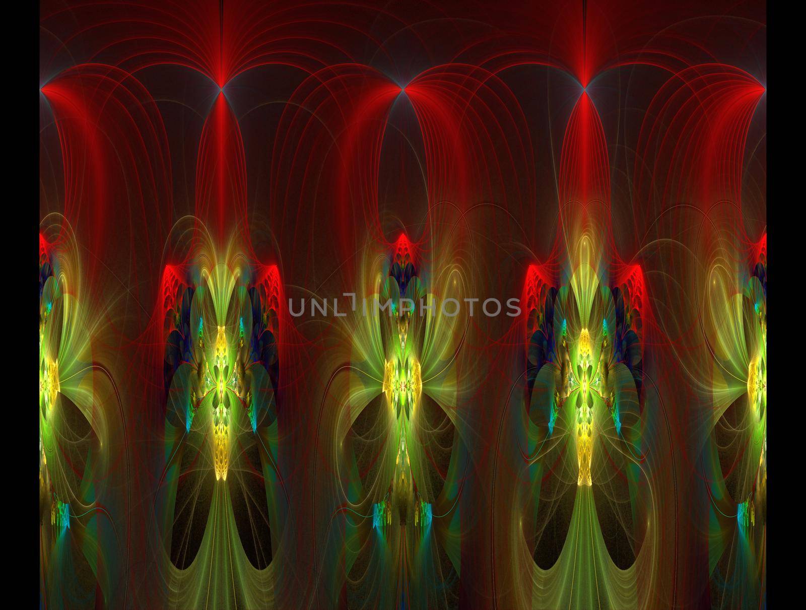 Imaginatory lush fractal texture image abstract background