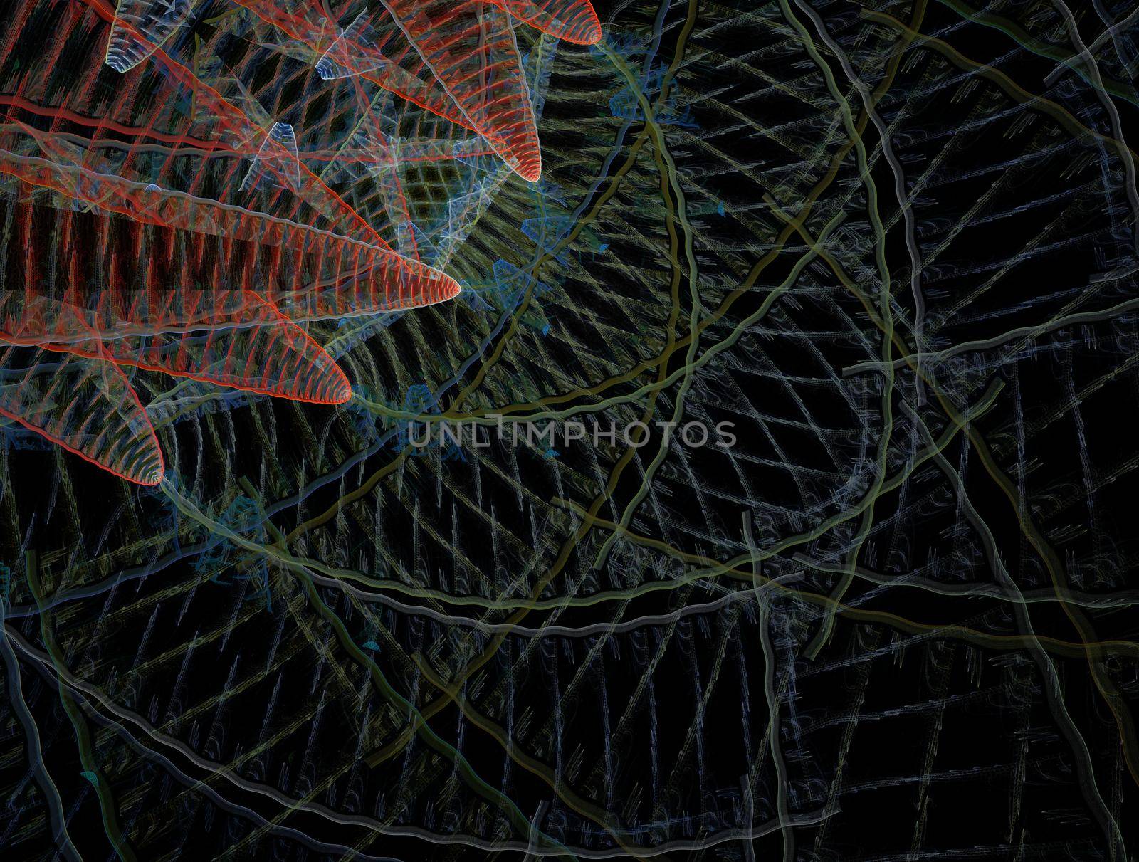 Imaginatory lush fractal texture image abstract background