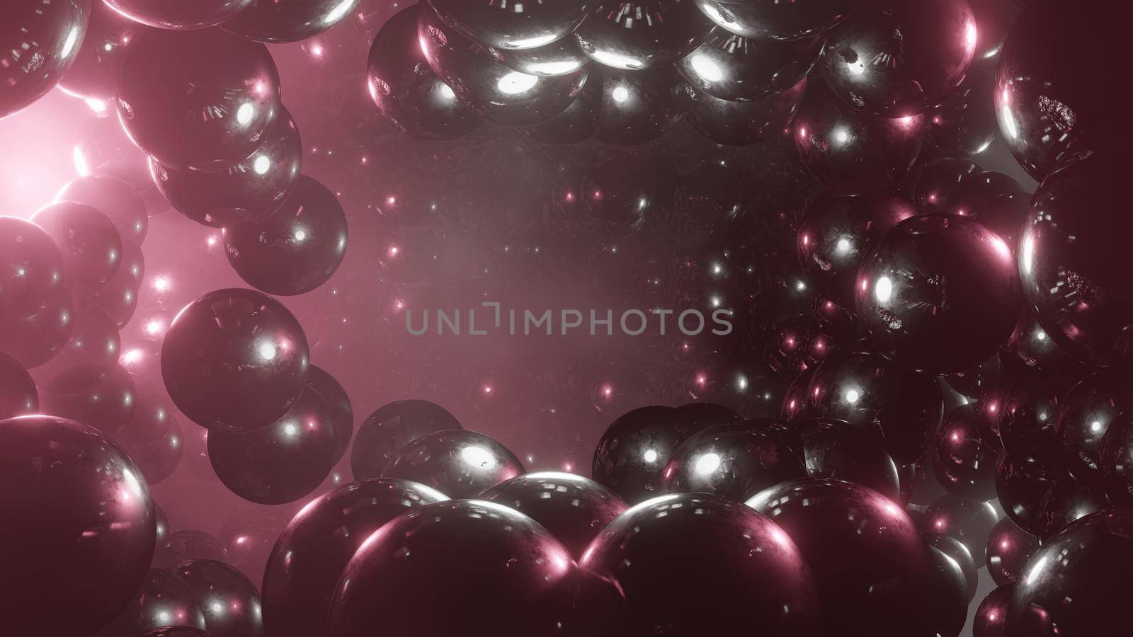 Abstract 3d render, dark red background design with spheres 3d render by yay_lmrb
