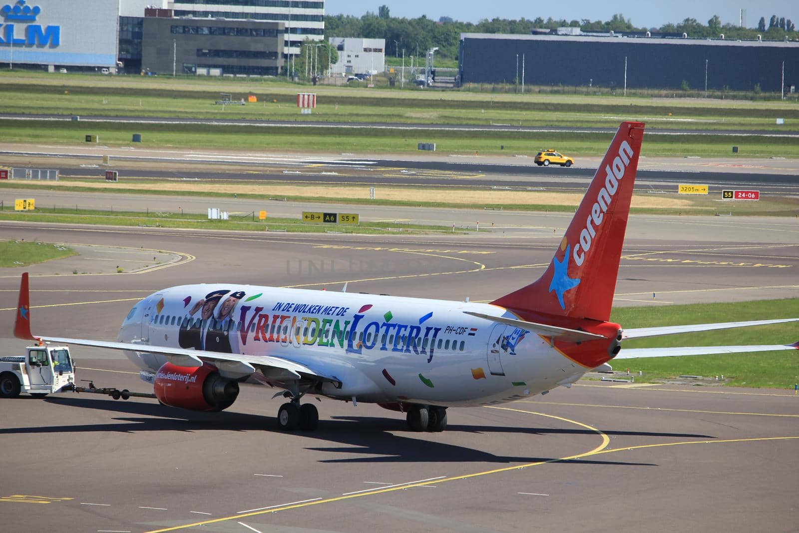 Amsterdam The Netherlands -  May 26th 2017: PH-CDF Corendon Dutch Airlines Boeing 737-800 parked at gate at Schiphol International Airport