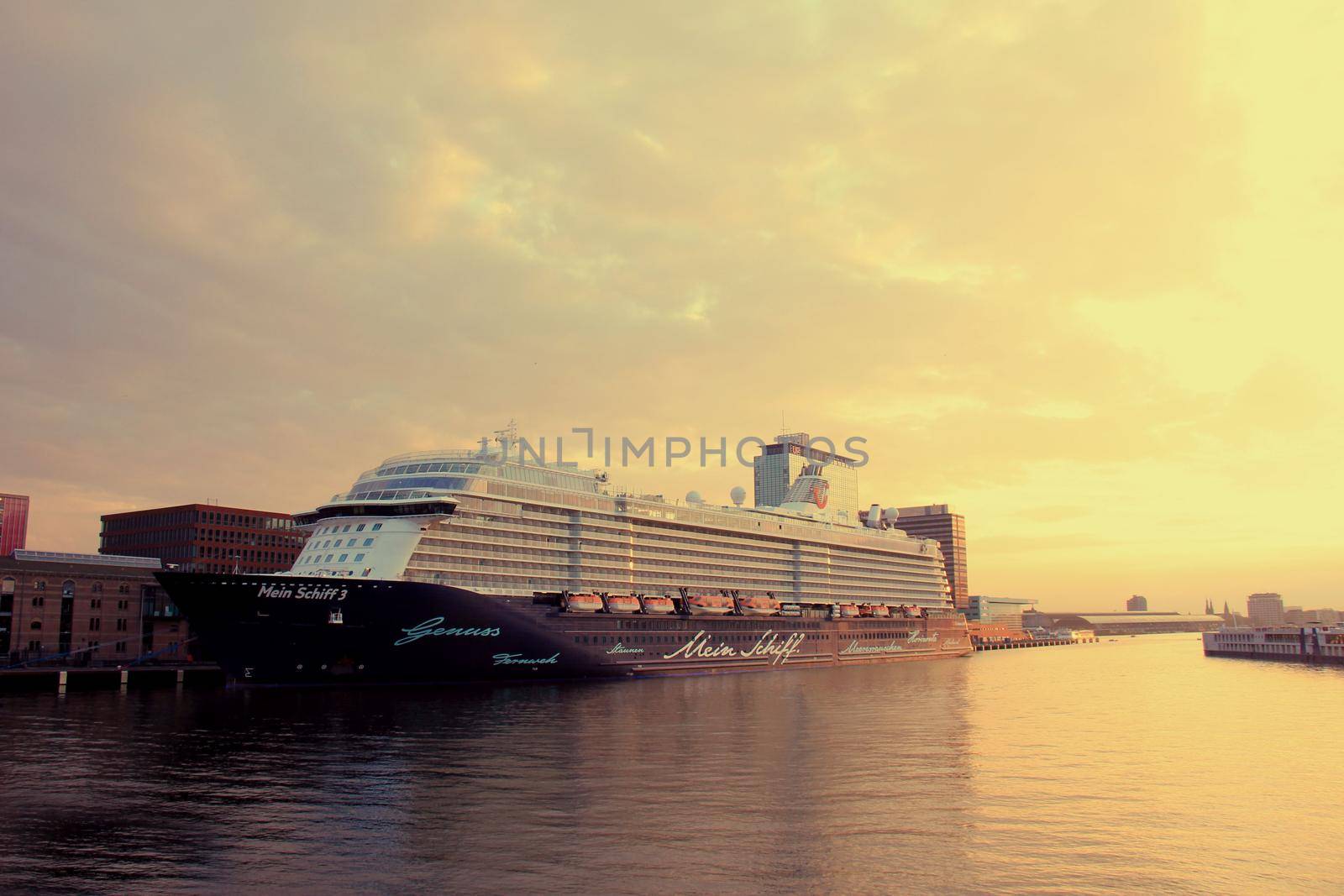 Amsterdam, The Netherlands - May 11th 2017: Mein Schiff 3 TUI Cruises docked at Passenger Terminal Amsterdam