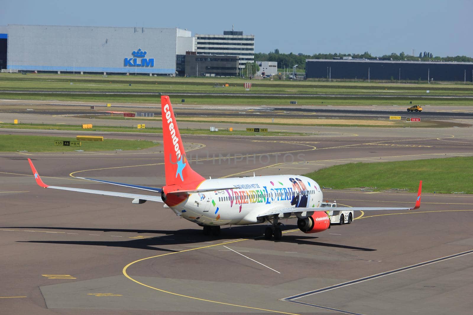 Amsterdam The Netherlands -  May 26th 2017: PH-CDF Corendon Dutch Airlines Boeing 737-800 taxiing at Schiphol International Airport