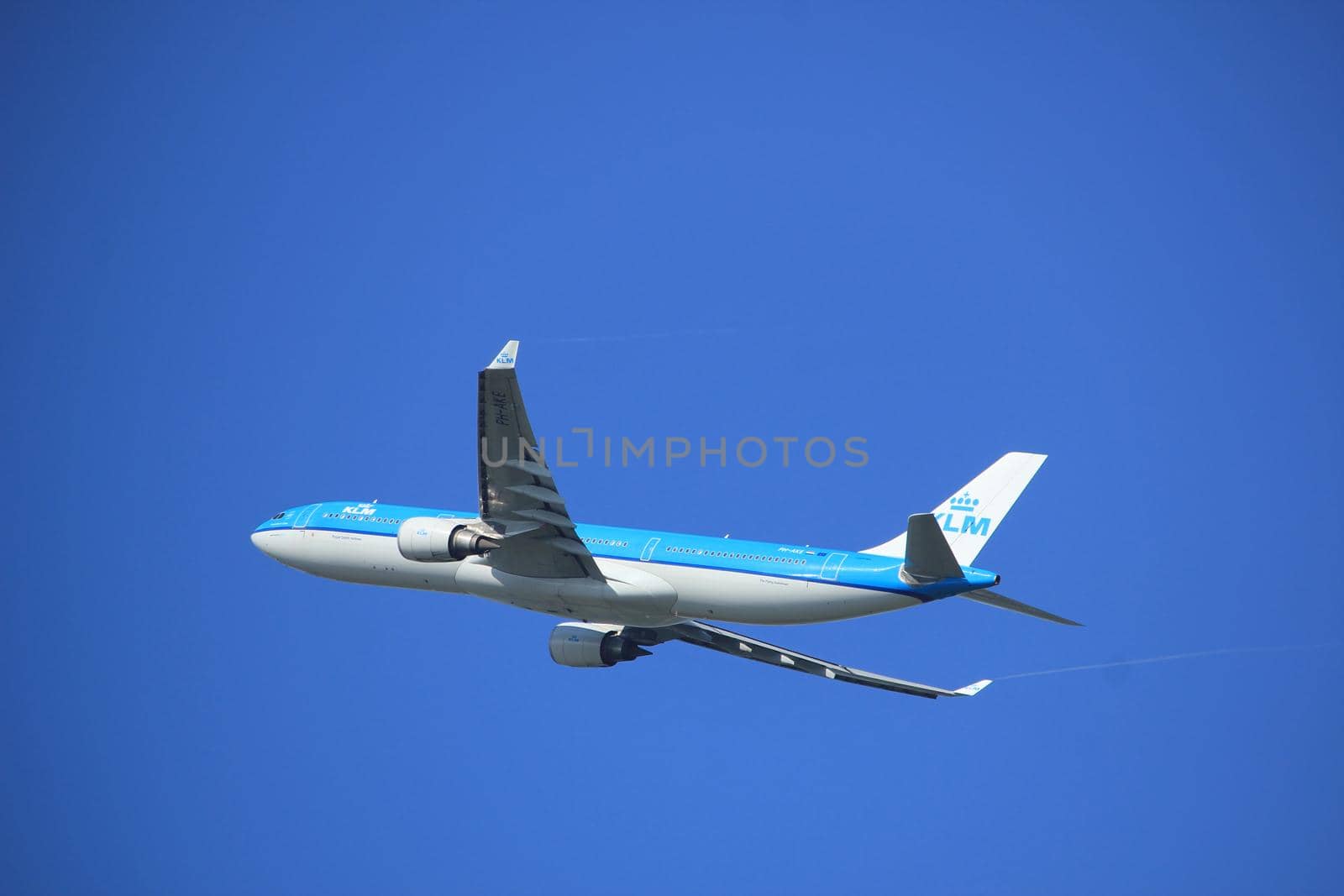 Amsterdam the Netherlands - September 23rd 2017: PH-AKE KLM Royal Dutch Airlines Airbus A330 takeoff from Kaagbaan runway, Amsterdam Airport Schiphol