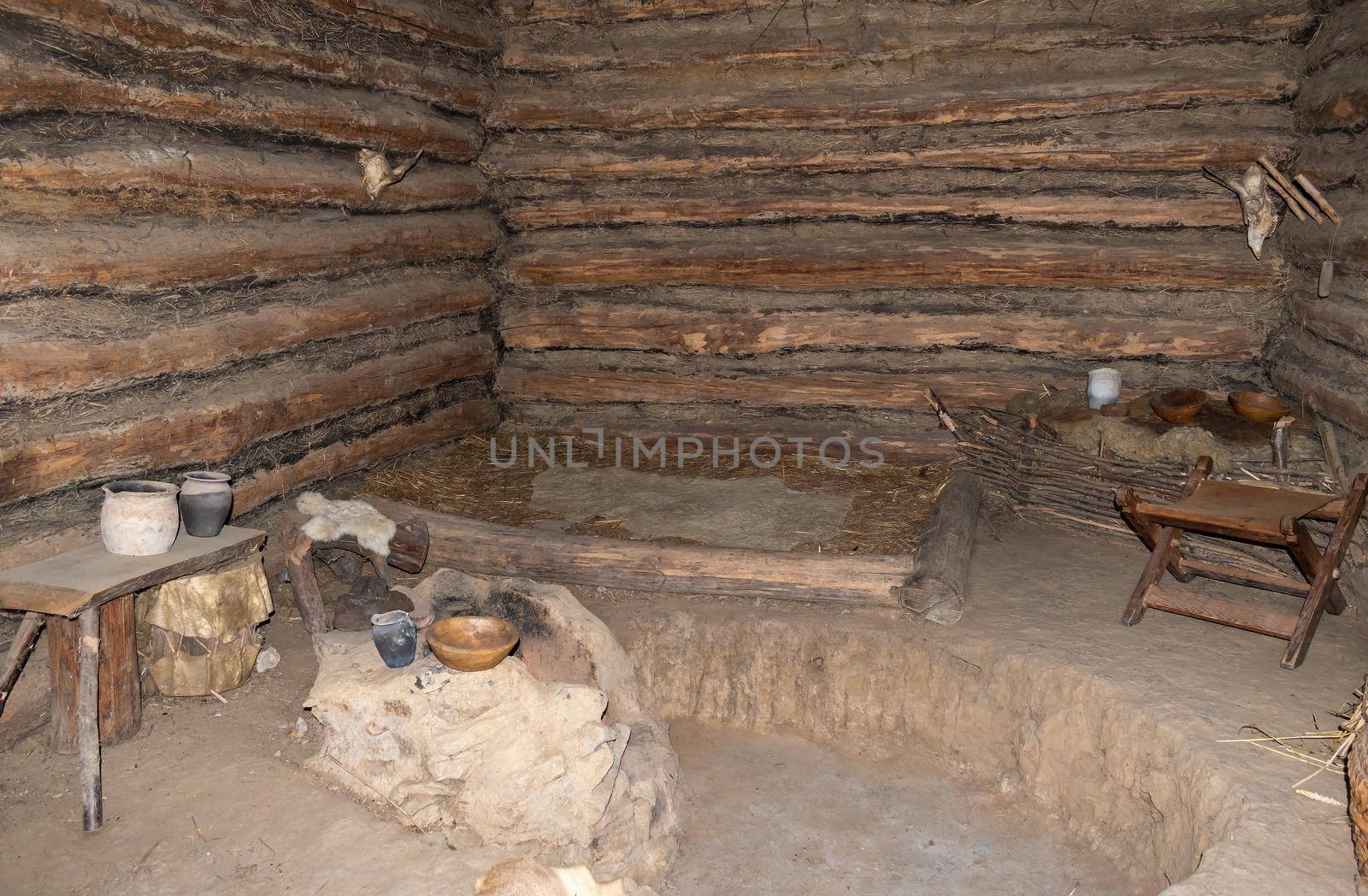 Interior furnished Old Slavonic settlement by rostik924