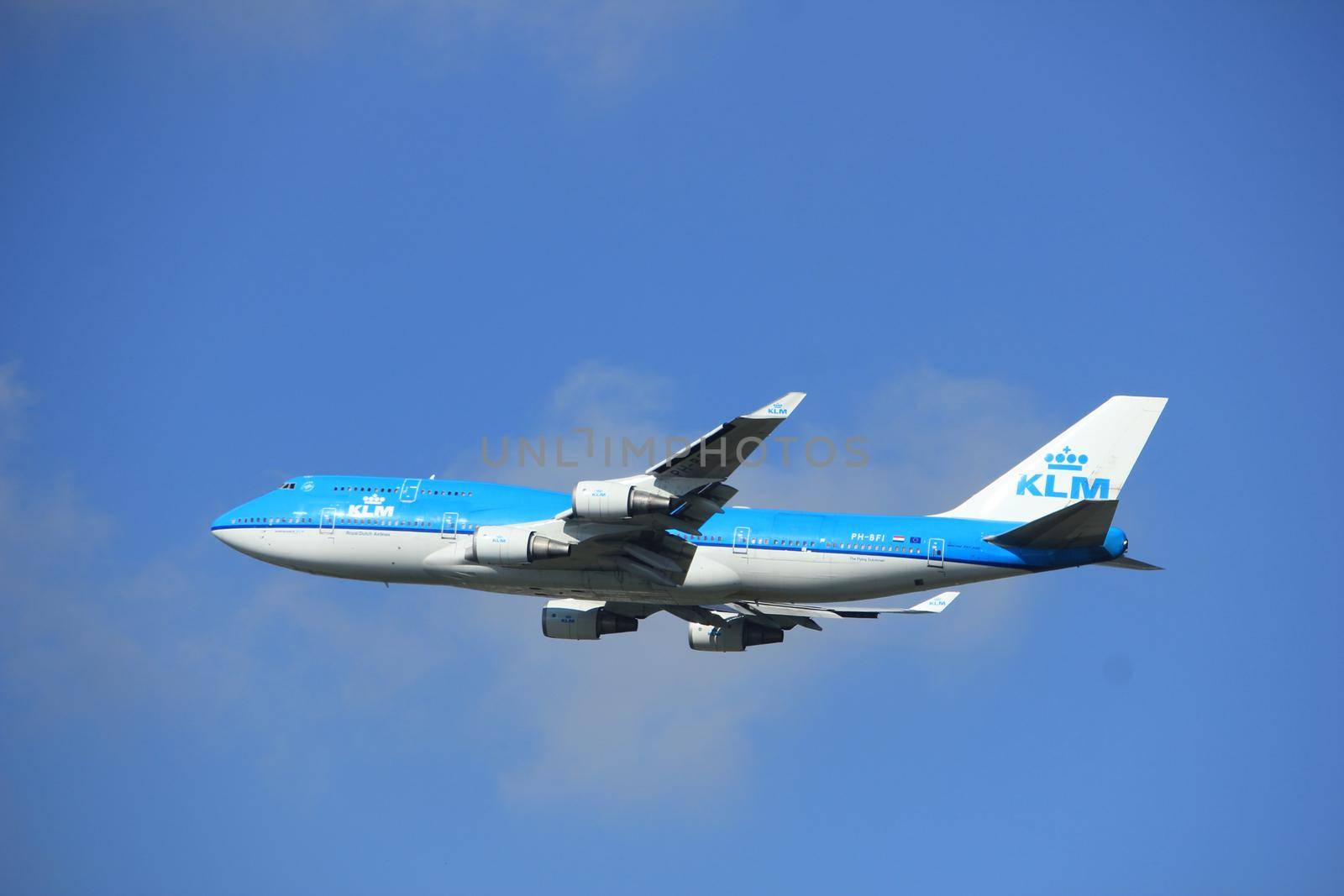 Amsterdam the Netherlands - September 23rd 2017: PH-BFI KLM Royal Dutch Airlines Boeing 747 takeoff from Kaagbaan runway, Amsterdam Airport Schiphol