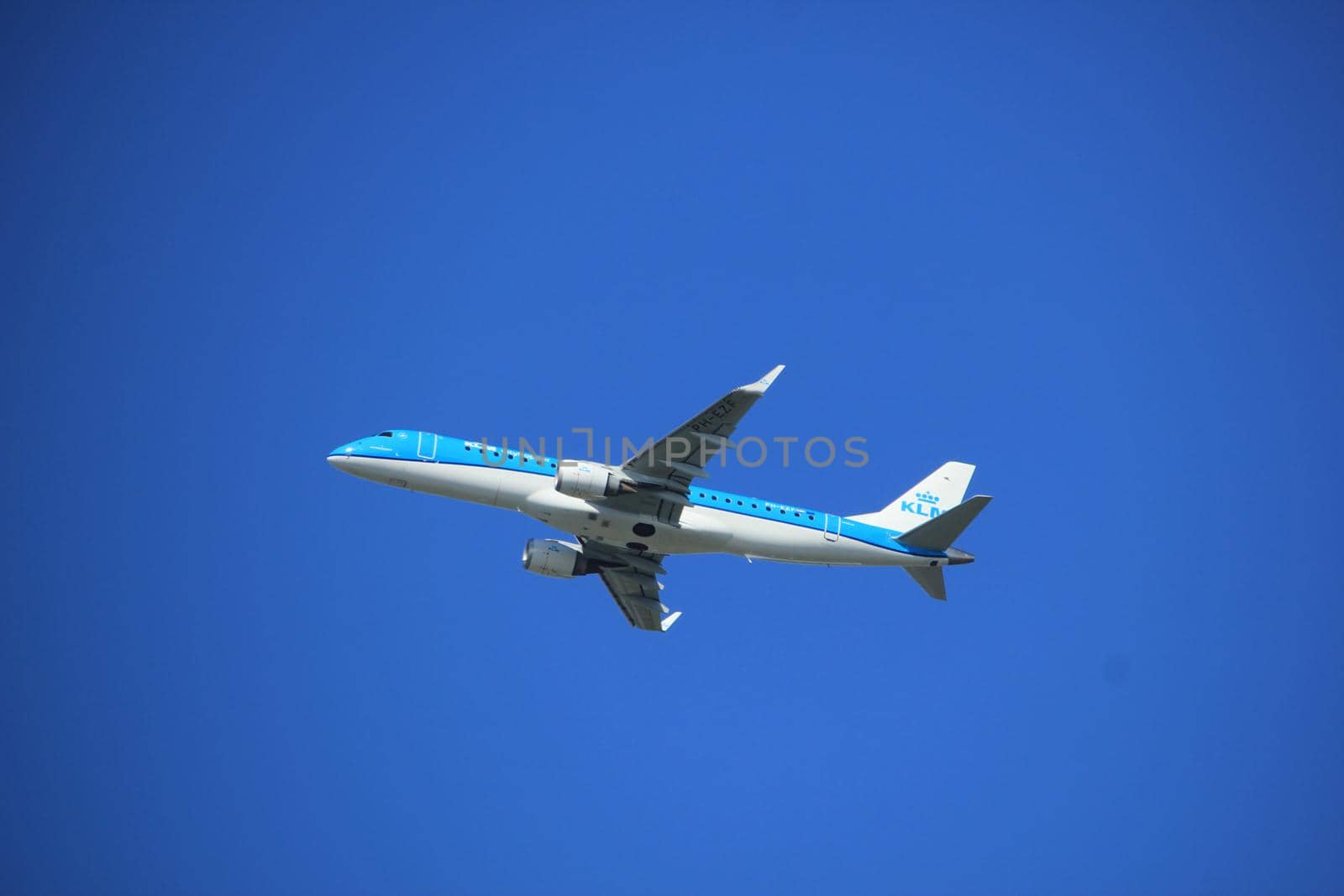 Amsterdam the Netherlands - September 23rd 2017: PH-EZF KLM Cityhopper Embraer ERJ-190STD takeoff from Kaagbaan runway, Amsterdam Airport Schiphol