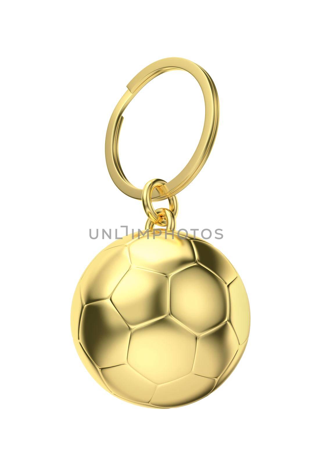 Gold keychain with soccer ball by magraphics