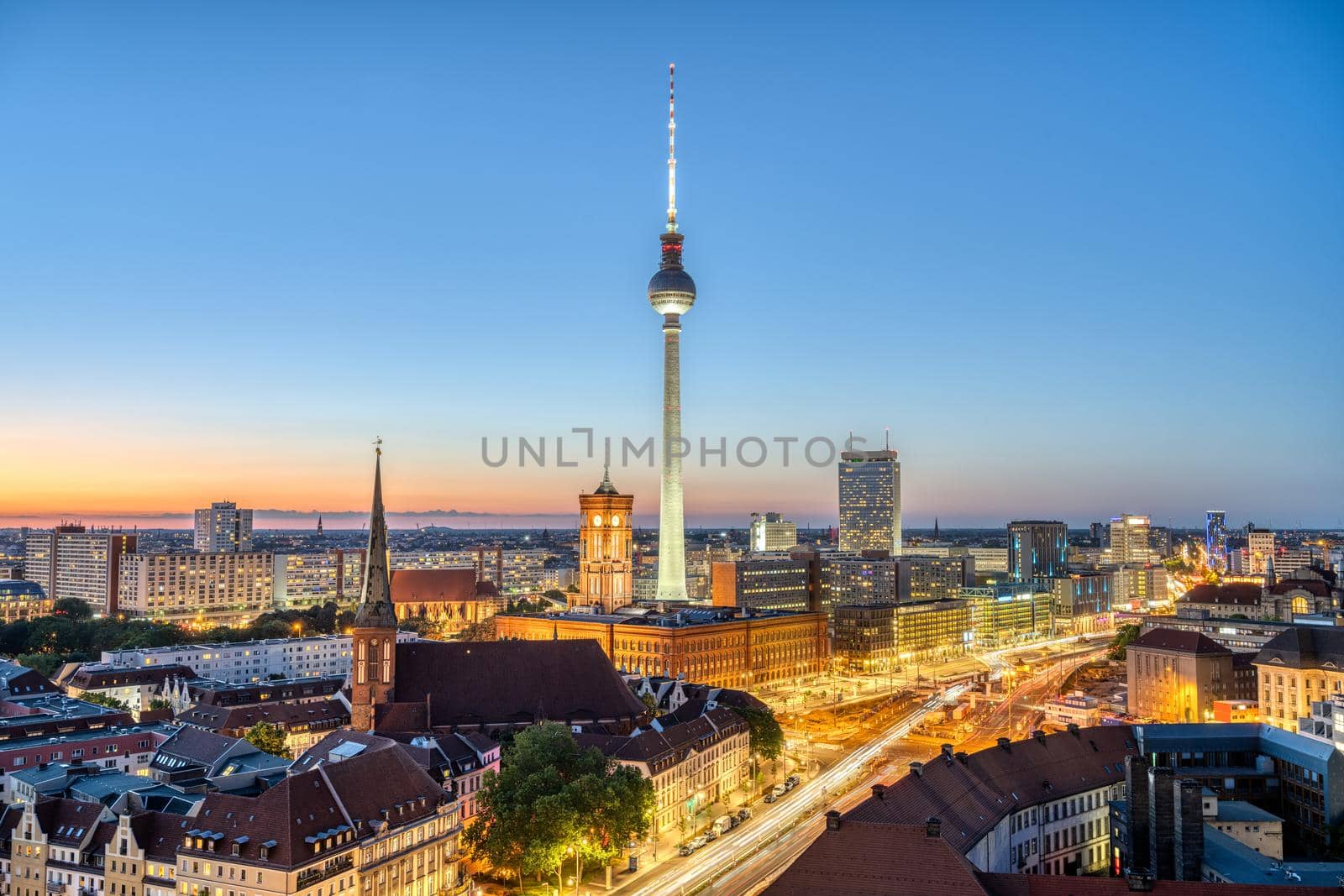 The iconic TV Tower and downtown Berlin by elxeneize