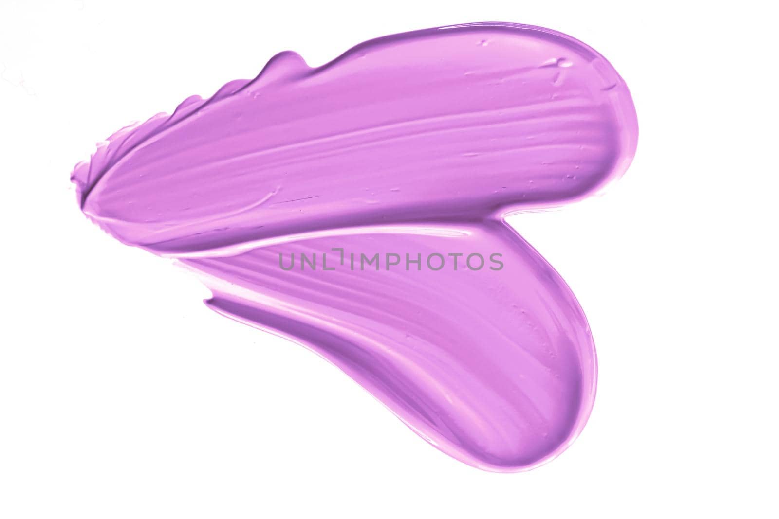 Pastel purple beauty swatch, skincare and makeup cosmetic product sample texture isolated on white background, make-up smudge, cream cosmetics smear or paint brush stroke by Anneleven