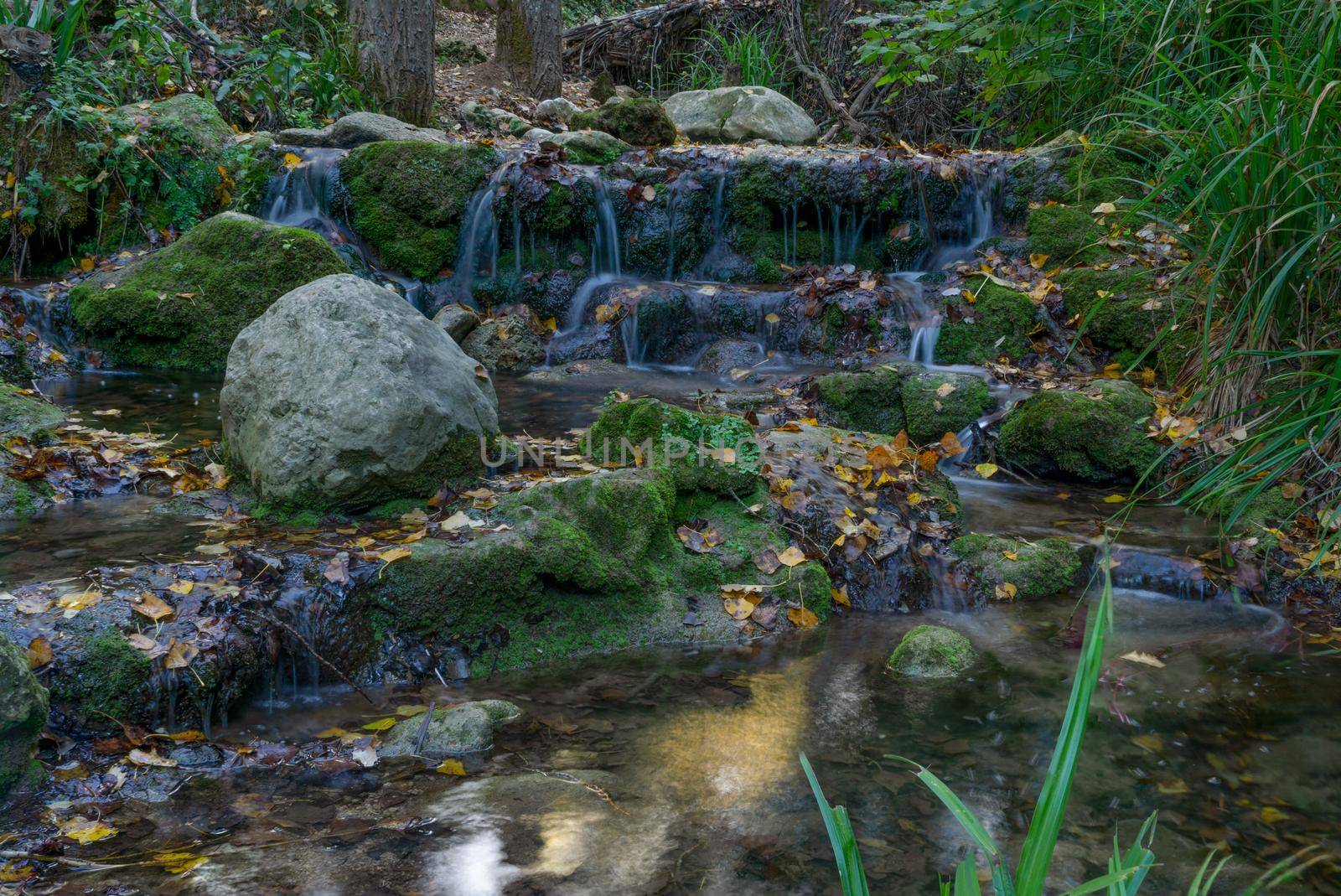 waterfall in a high mountain stream by joseantona