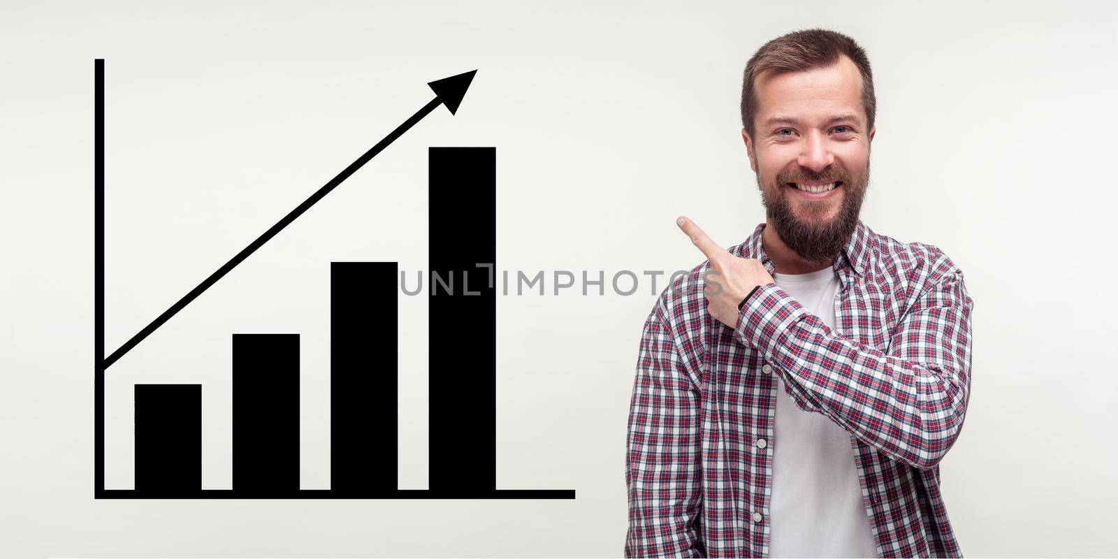 man showing business growth graph by Khosro1