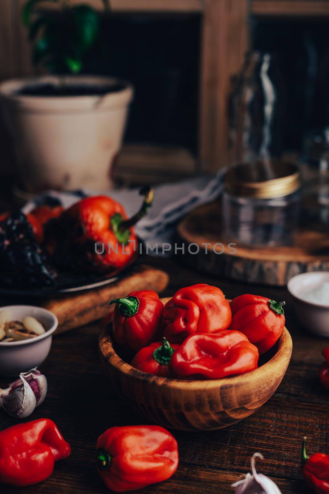 Habanero Peppers and Other Ingredients for Hot Sauce by Seva_blsv