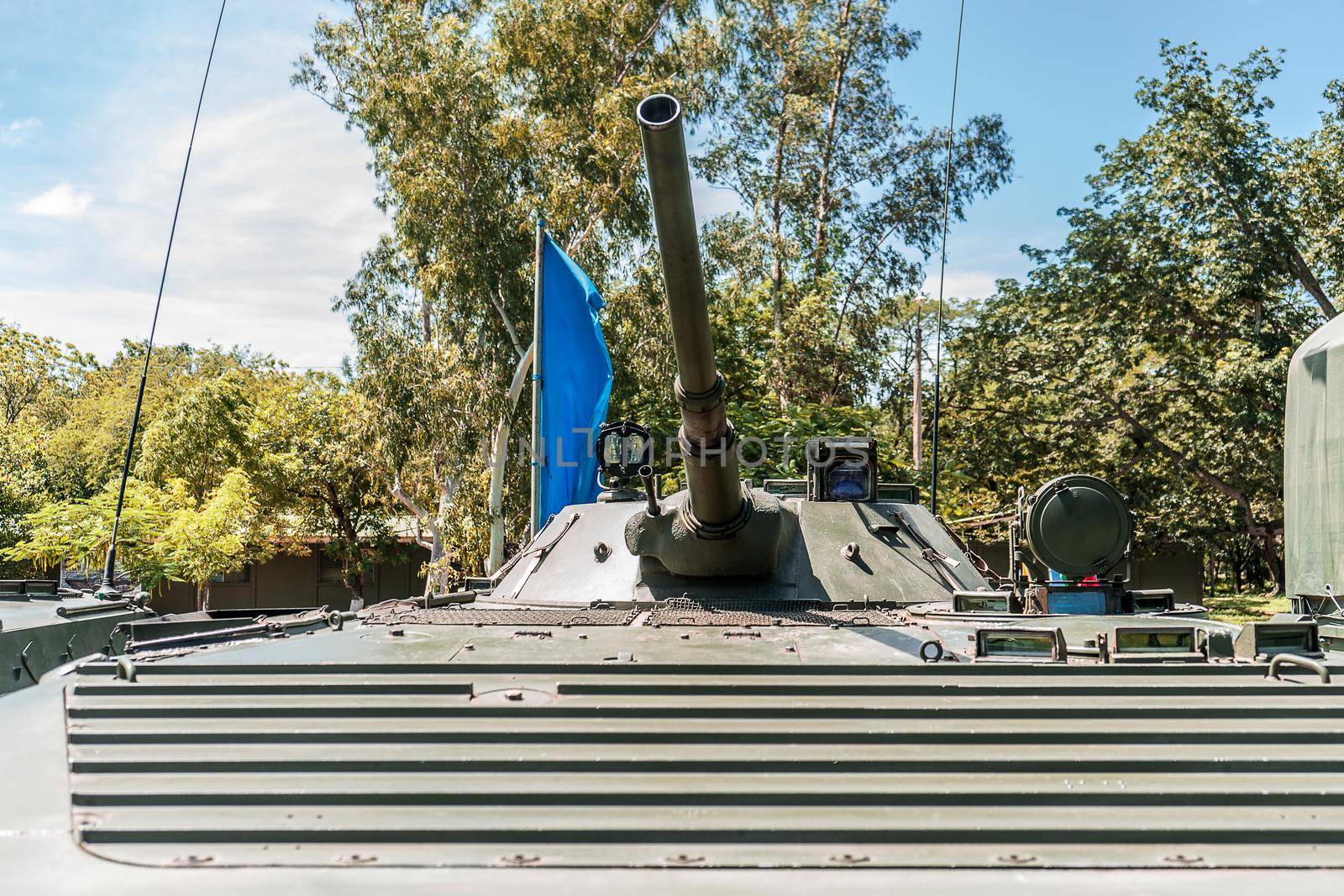 Russian military tank turret parked and ready for combat by cfalvarez