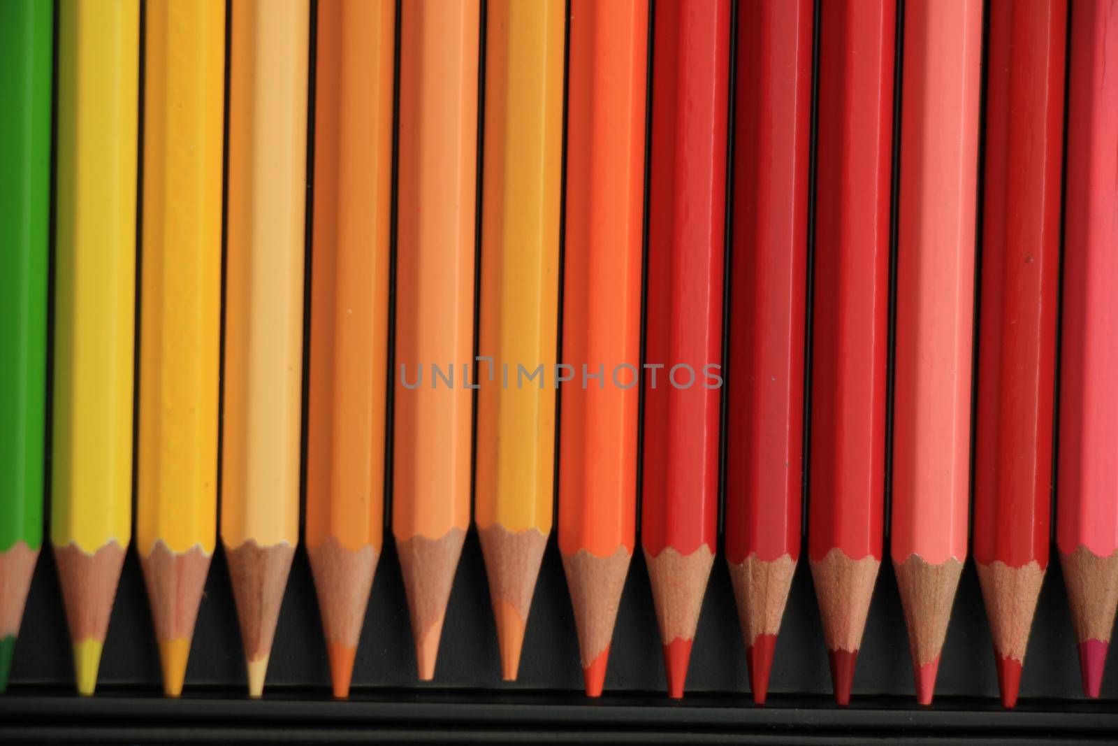 Brand new unused color pencils in box by studioportosabbia