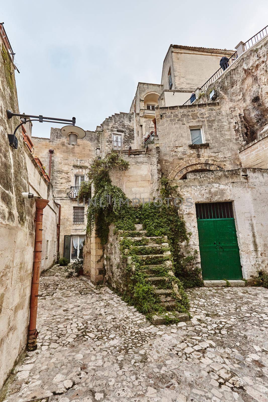 Breathtaking view of the age-old town of Matera - european capital of culture in 2019, Sassi district, southern Italy. Ancient houses of an old stone city, Unesco heritage site.