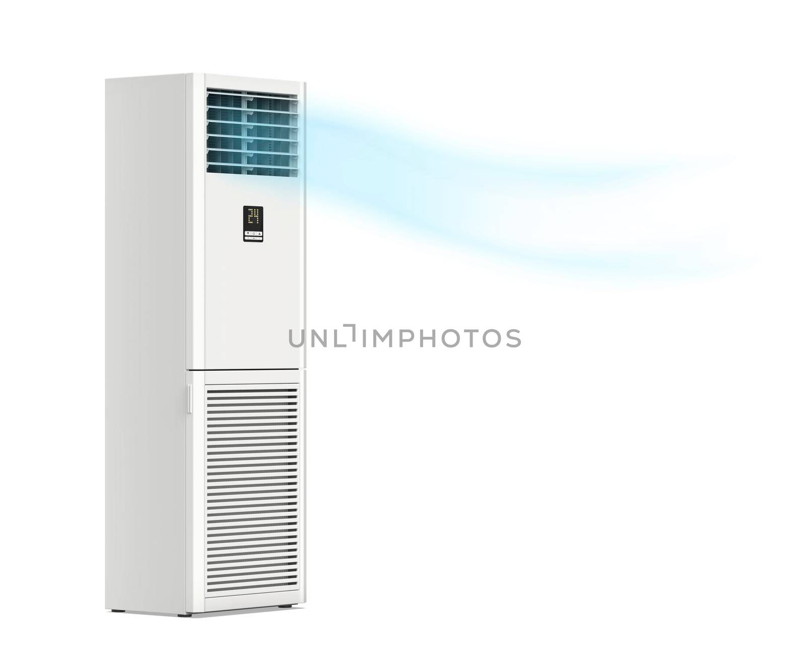 Big floor standing air conditioner blowing cold air