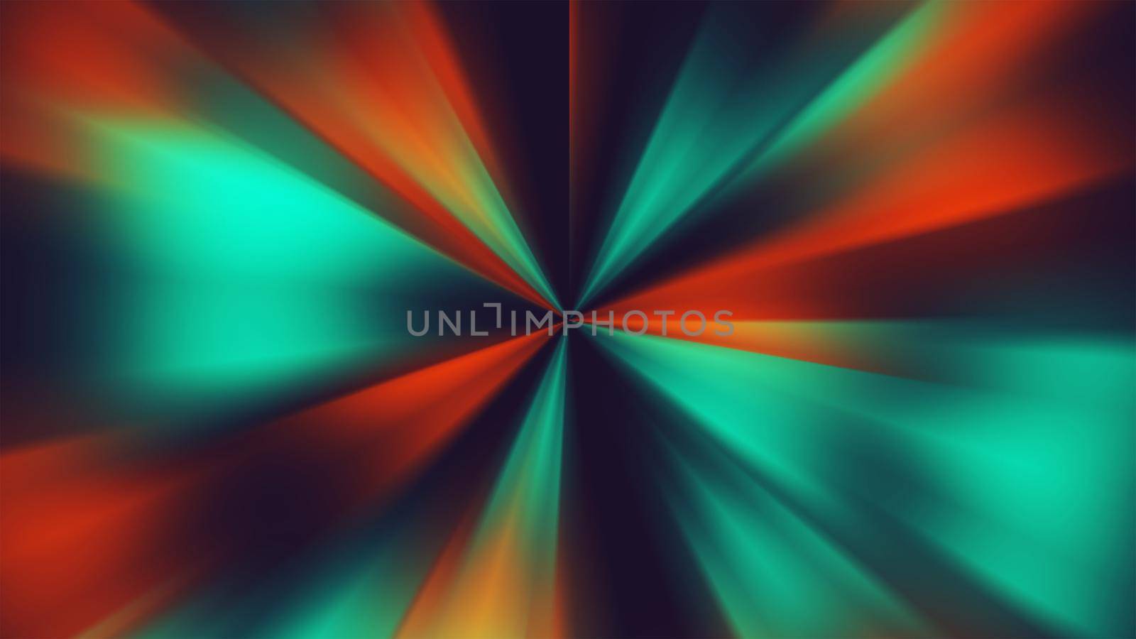 abstract motion graphic rainbow polarization circle.  zoom out from center. modern colorful pattern.
