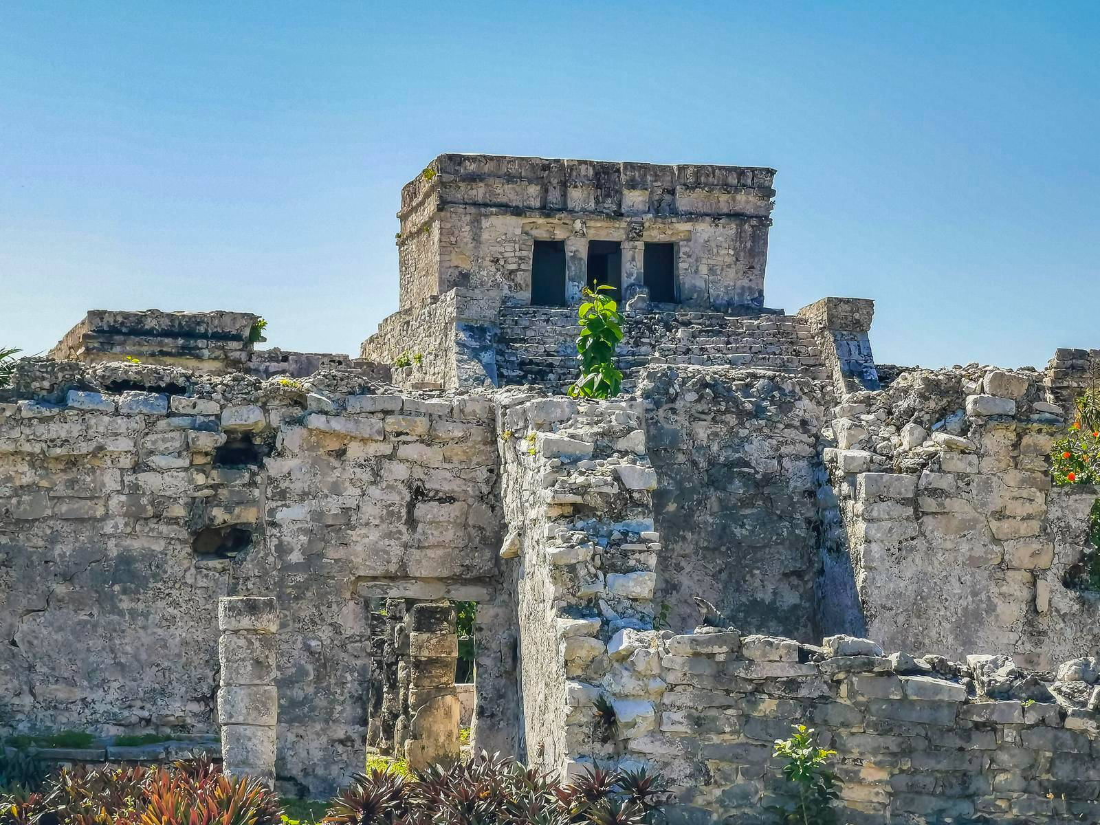 Ancient Tulum ruins Mayan site temple pyramids artifacts seascape ...