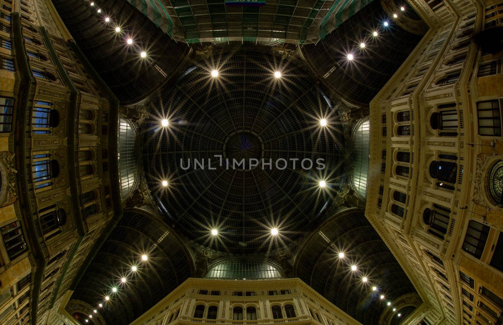 The Umberto Gallery in Naples with its glass ceiling attracts many tourists