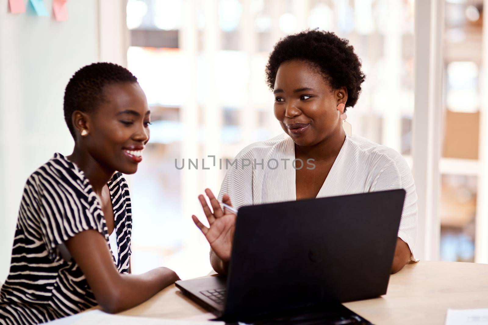 Their latest invention is sure to make waves. two businesswomen working together on a laptop in an office