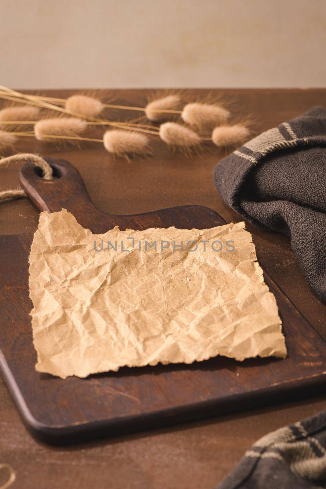 Crumpled paper on kitchen countertop by homydesign
