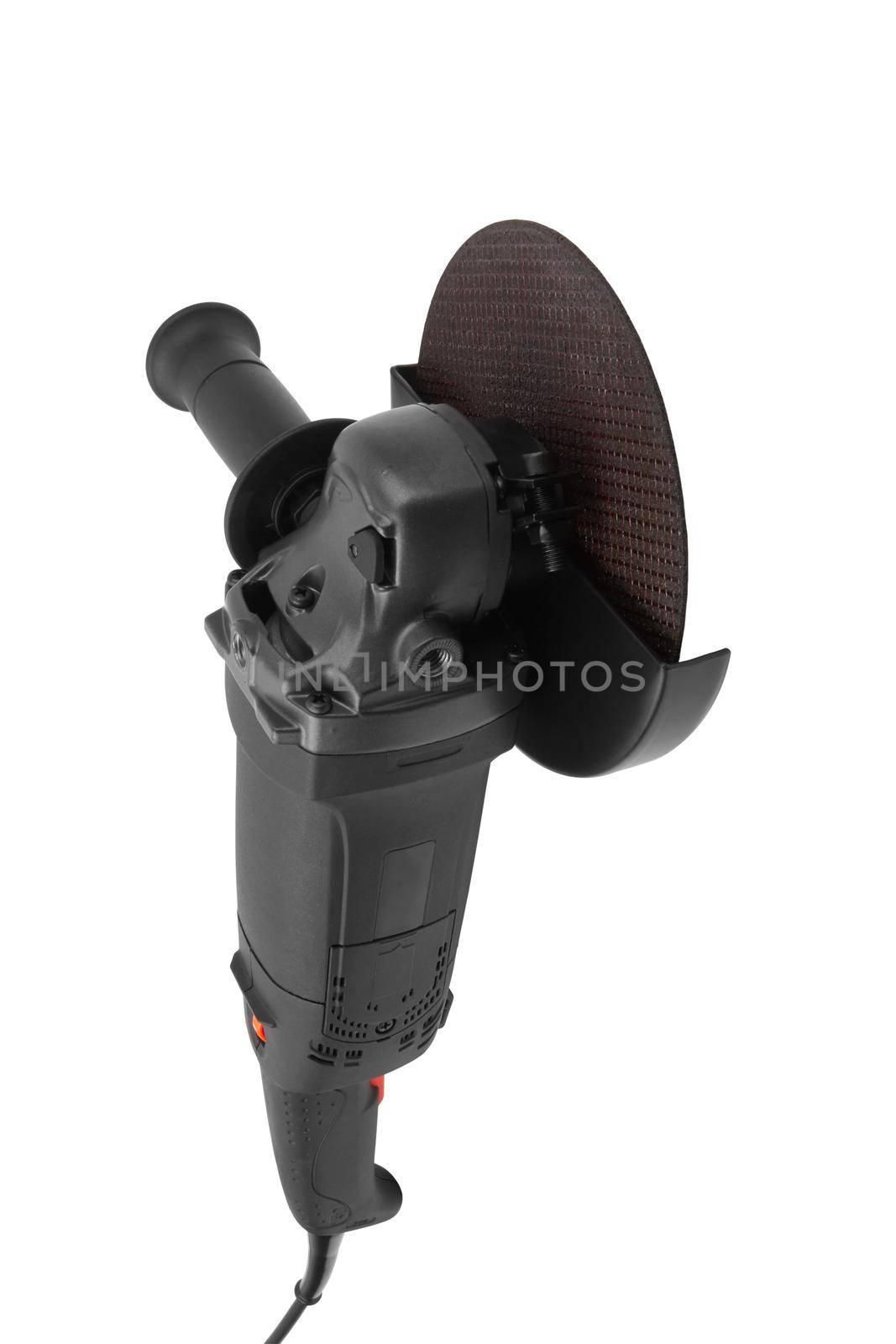 Angle grinder tool isolated on a white background