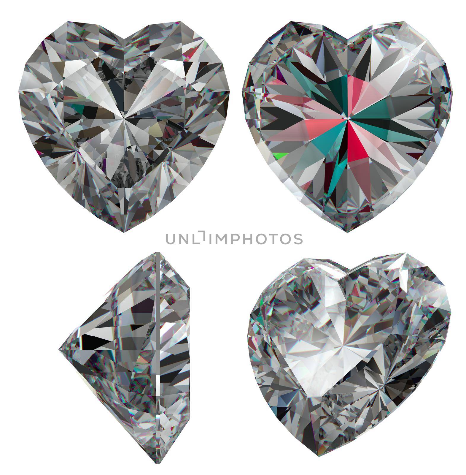 Diamond heart shape isolated by rivertime